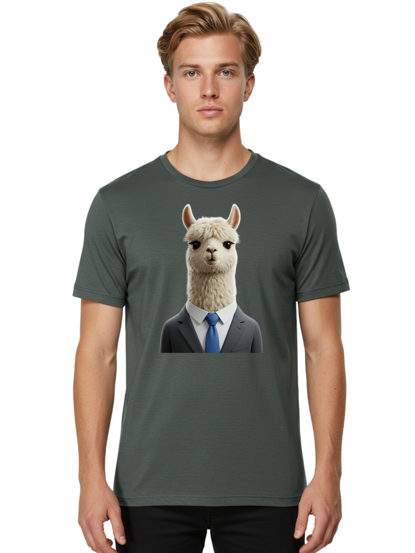 Llama-In-Business-Attire Men'S Graphic Tee, 100% Cotton, Comfortable Casual Summer Wear, Machine Washable, Vintage Camera, Old Camera, Antique Camera, Black Camera, Classic Photography, Photography Equipment, Nostalgic Device, Film Camera, Bao610