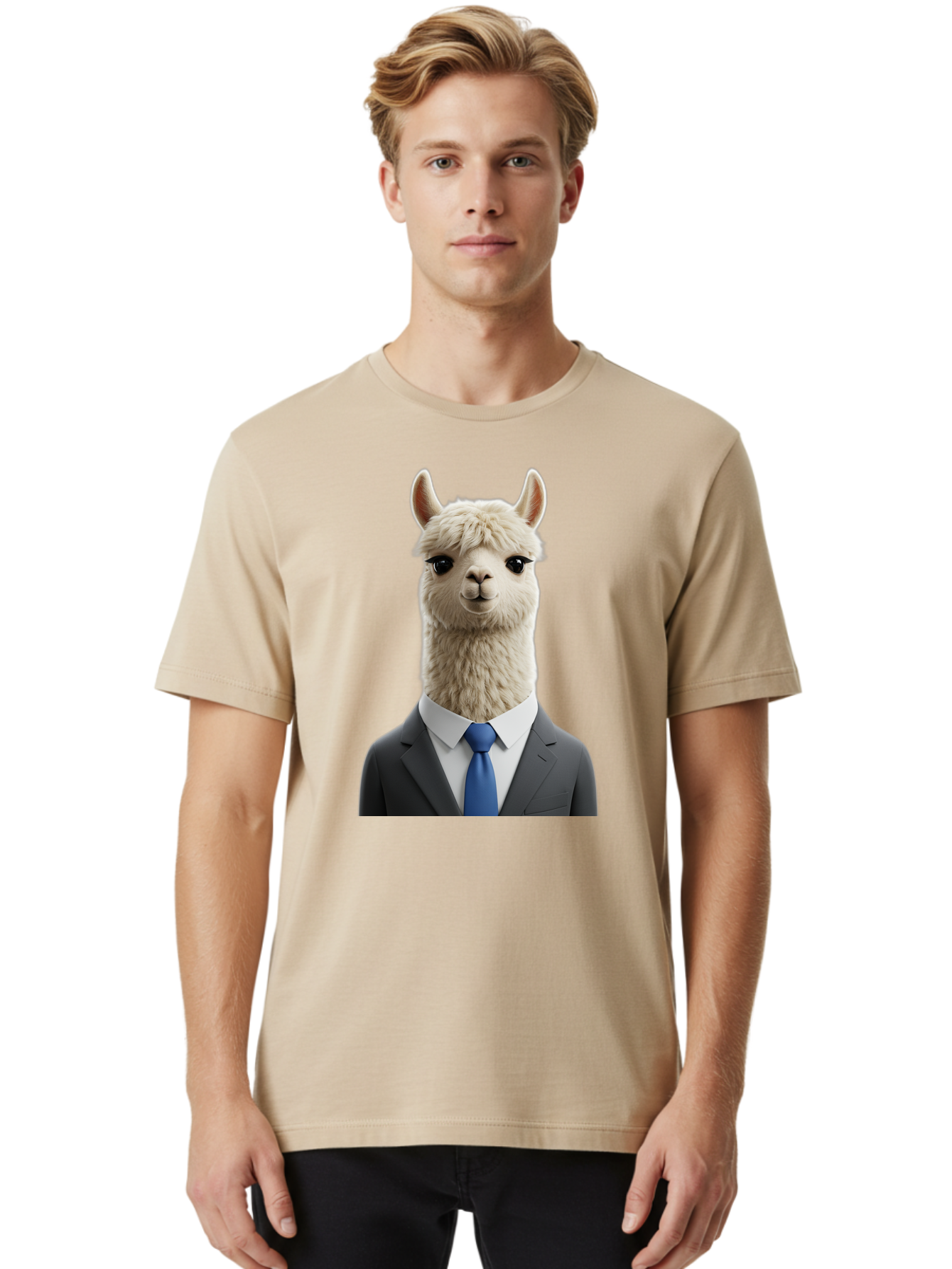 Llama-In-Business-Attire Men'S Graphic Tee, 100% Cotton, Comfortable Casual Summer Wear, Machine Washable, Vintage Camera, Old Camera, Antique Camera, Black Camera, Classic Photography, Photography Equipment, Nostalgic Device, Film Camera, Bao610