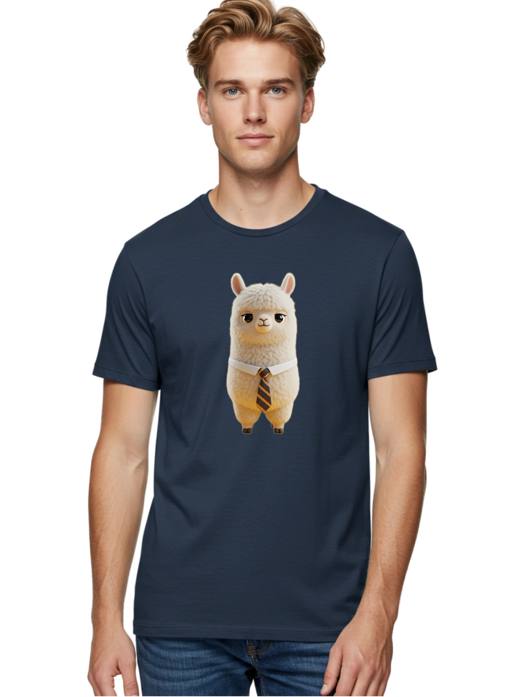 Llama-In-Suit-2 Men'S Graphic Tee, 100% Cotton, Comfortable Casual Summer Wear, Machine Washable, Vintage Camera, Old Camera, Antique Camera, Black Camera, Classic Photography, Photography Equipment, Nostalgic Device, Film Camera, Camera Art Bao612