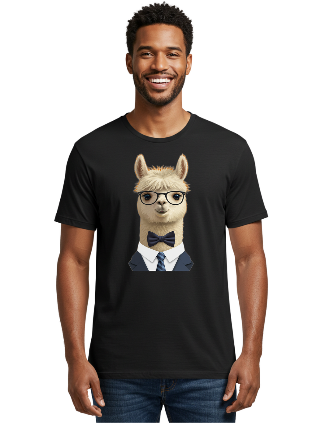 Llama-In-Suit Men'S Graphic Tee, 100% Cotton, Comfortable Casual Summer Wear, Machine Washable, Vintage Camera, Old Camera, Antique Camera, Black Camera, Classic Photography, Photography Equipment, Nostalgic Device, Film Camera, Camera Art Bao614