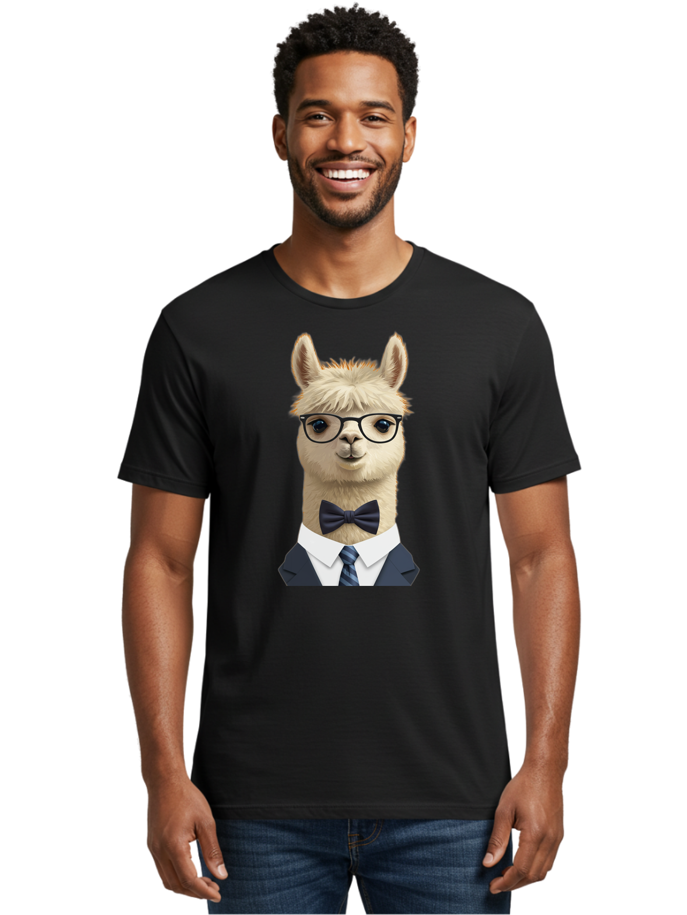 Llama-In-Suit Men'S Graphic Tee, 100% Cotton, Comfortable Casual Summer Wear, Machine Washable, Vintage Camera, Old Camera, Antique Camera, Black Camera, Classic Photography, Photography Equipment, Nostalgic Device, Film Camera, Camera Art Bao614