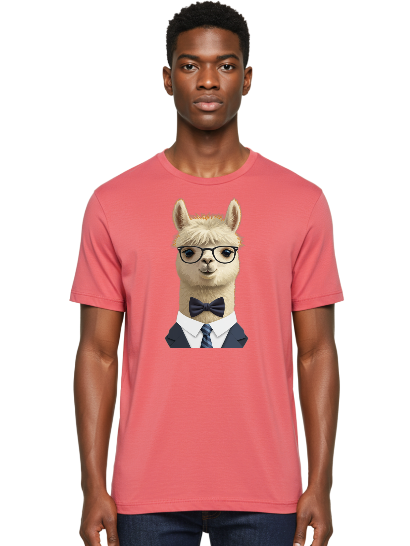 Llama-In-Suit Men'S Graphic Tee, 100% Cotton, Comfortable Casual Summer Wear, Machine Washable, Vintage Camera, Old Camera, Antique Camera, Black Camera, Classic Photography, Photography Equipment, Nostalgic Device, Film Camera, Camera Art Bao614