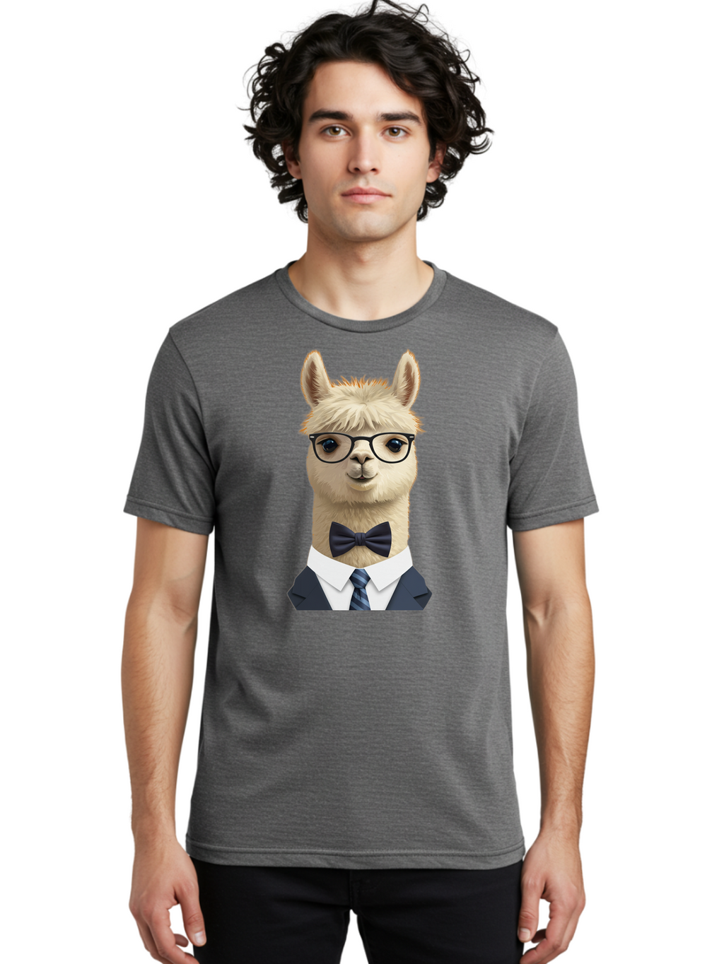Llama-In-Suit Men'S Graphic Tee, 100% Cotton, Comfortable Casual Summer Wear, Machine Washable, Vintage Camera, Old Camera, Antique Camera, Black Camera, Classic Photography, Photography Equipment, Nostalgic Device, Film Camera, Camera Art Bao614