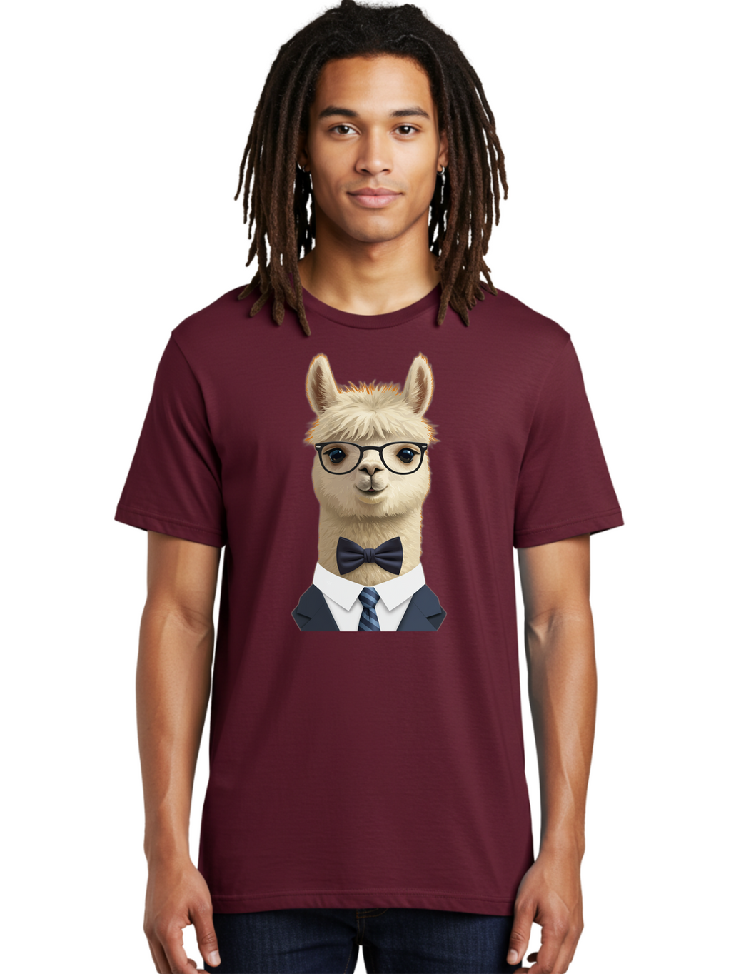 Llama-In-Suit Men'S Graphic Tee, 100% Cotton, Comfortable Casual Summer Wear, Machine Washable, Vintage Camera, Old Camera, Antique Camera, Black Camera, Classic Photography, Photography Equipment, Nostalgic Device, Film Camera, Camera Art Bao614