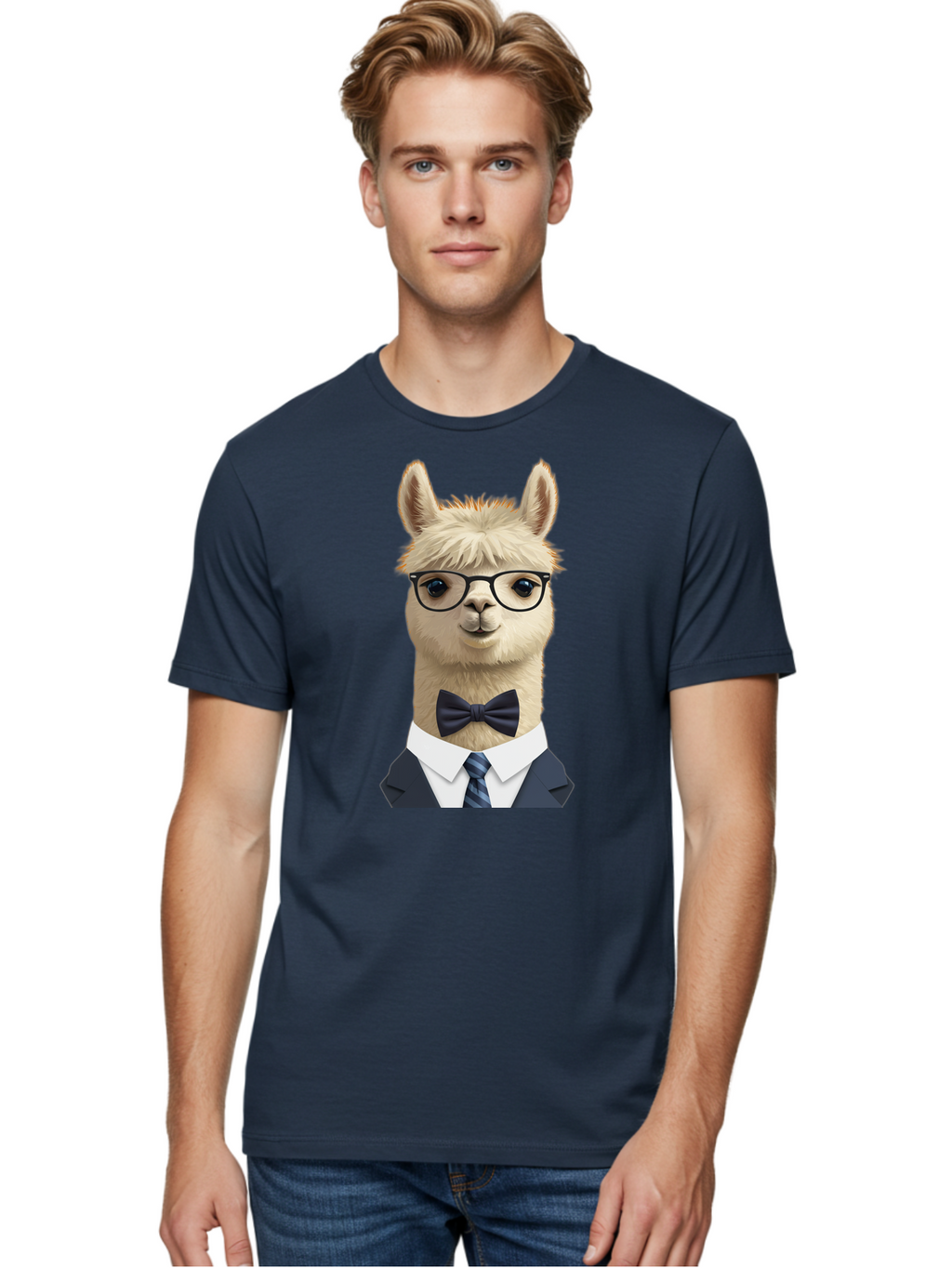 Llama-In-Suit Men'S Graphic Tee, 100% Cotton, Comfortable Casual Summer Wear, Machine Washable, Vintage Camera, Old Camera, Antique Camera, Black Camera, Classic Photography, Photography Equipment, Nostalgic Device, Film Camera, Camera Art Bao614