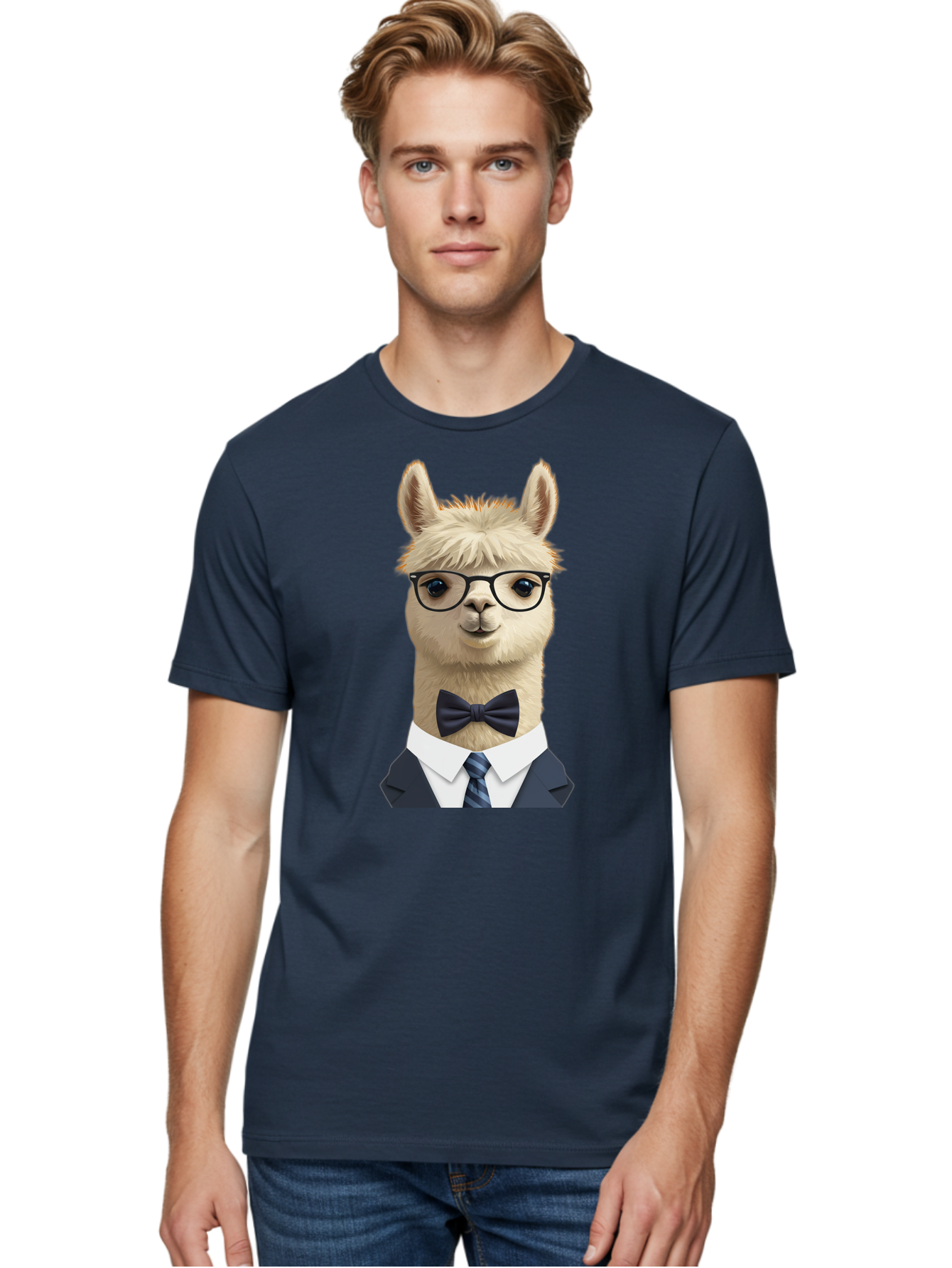 Llama-In-Suit Men'S Graphic Tee, 100% Cotton, Comfortable Casual Summer Wear, Machine Washable, Vintage Camera, Old Camera, Antique Camera, Black Camera, Classic Photography, Photography Equipment, Nostalgic Device, Film Camera, Camera Art Bao614