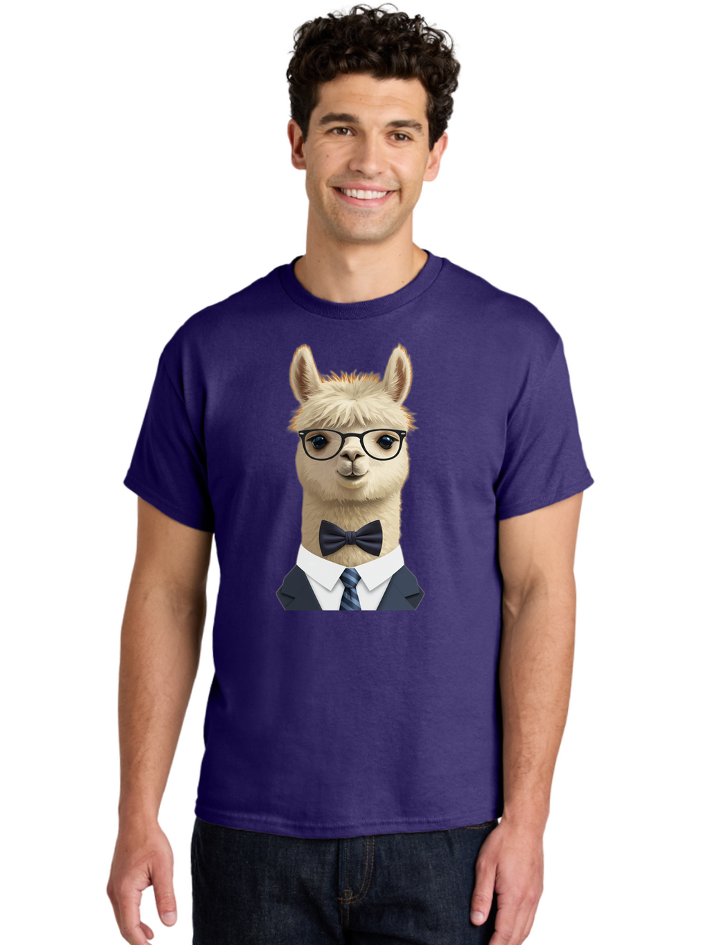 Llama-In-Suit Men'S Graphic Tee, 100% Cotton, Comfortable Casual Summer Wear, Machine Washable, Vintage Camera, Old Camera, Antique Camera, Black Camera, Classic Photography, Photography Equipment, Nostalgic Device, Film Camera, Camera Art Bao614
