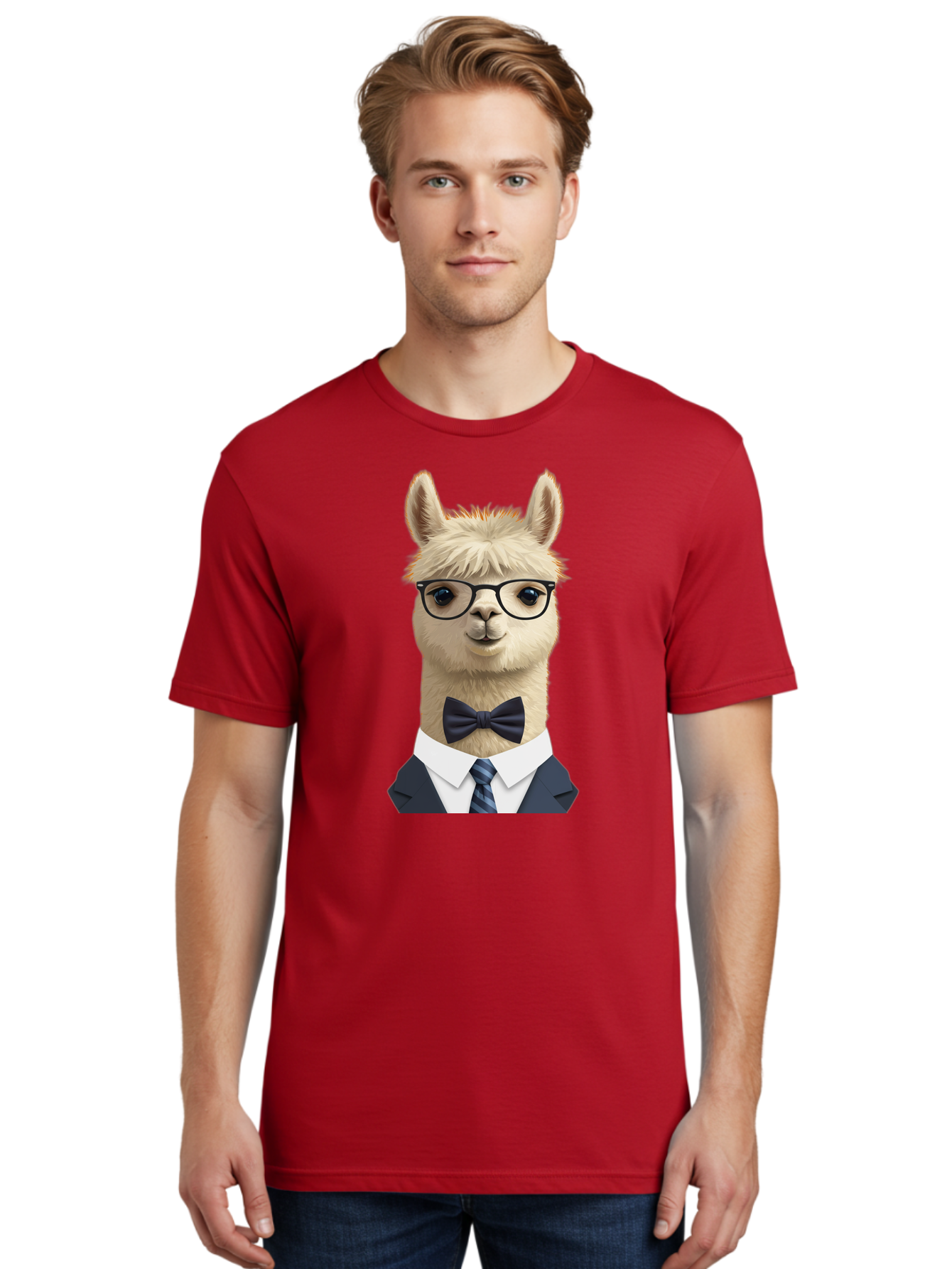 Llama-In-Suit Men'S Graphic Tee, 100% Cotton, Comfortable Casual Summer Wear, Machine Washable, Vintage Camera, Old Camera, Antique Camera, Black Camera, Classic Photography, Photography Equipment, Nostalgic Device, Film Camera, Camera Art Bao614