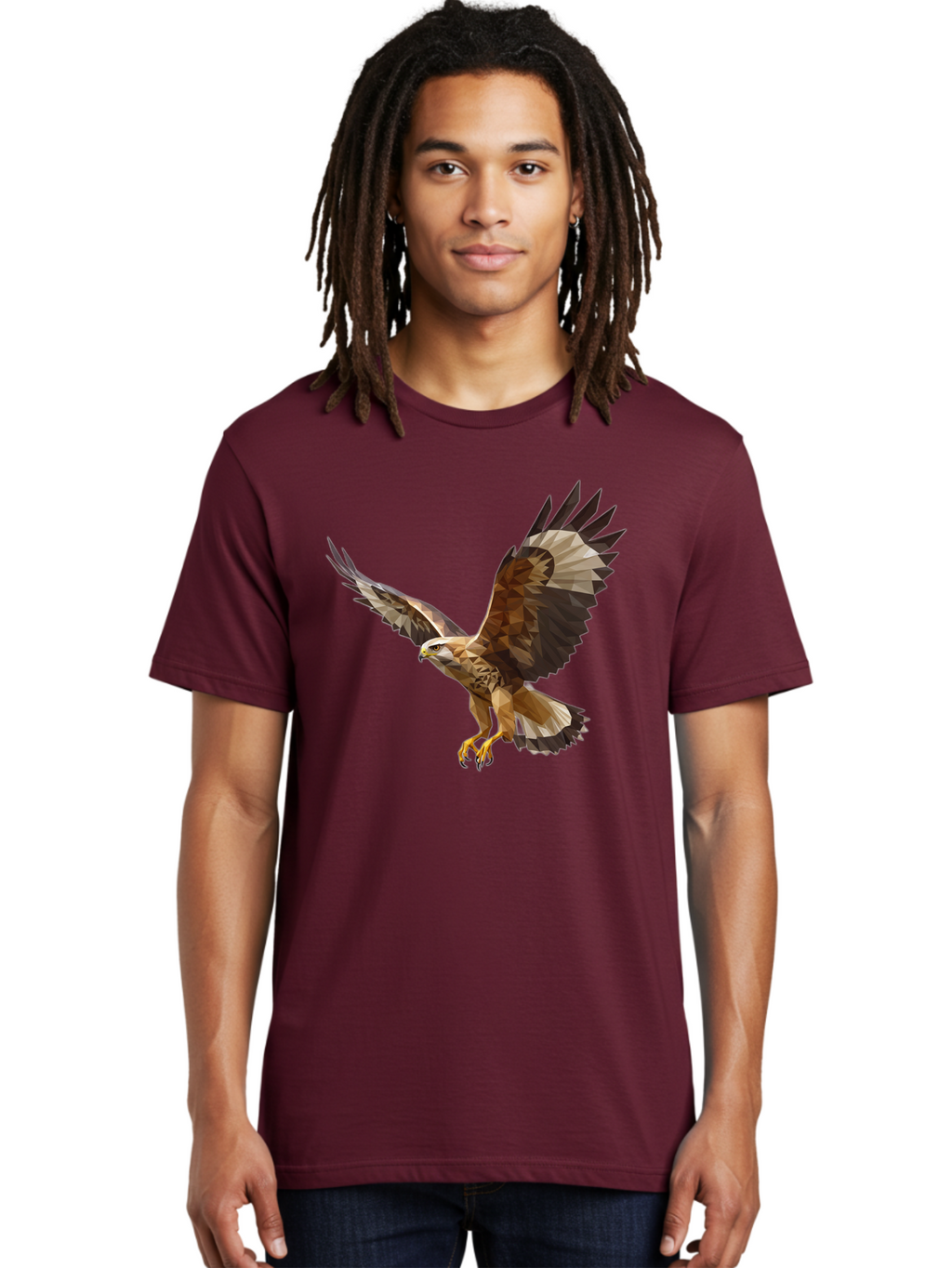 Low-Poly-Eagle-Flying Men'S Graphic Tee, 100% Cotton, Comfortable Casual Summer Wear, Machine Washable, Vintage Camera, Old Camera, Antique Camera, Black Camera, Classic Photography, Photography Equipment, Nostalgic Device, Film Camera, Bao618