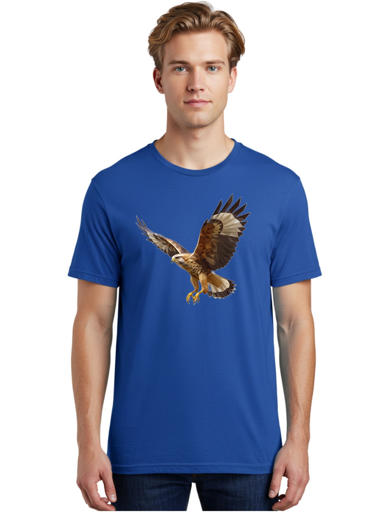 Low-Poly-Eagle-Flying Men'S Graphic Tee, 100% Cotton, Comfortable Casual Summer Wear, Machine Washable, Vintage Camera, Old Camera, Antique Camera, Black Camera, Classic Photography, Photography Equipment, Nostalgic Device, Film Camera, Bao618