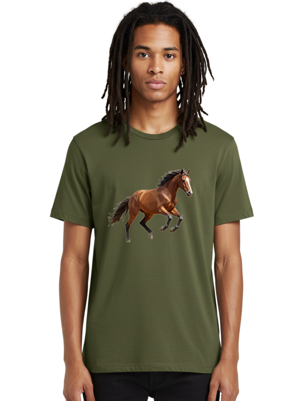Low-Poly-Horse Men'S Graphic Tee, 100% Cotton, Comfortable Casual Summer Wear, Machine Washable, Vintage Camera, Old Camera, Antique Camera, Black Camera, Classic Photography, Photography Equipment, Nostalgic Device, Film Camera, Camera Art Bao619