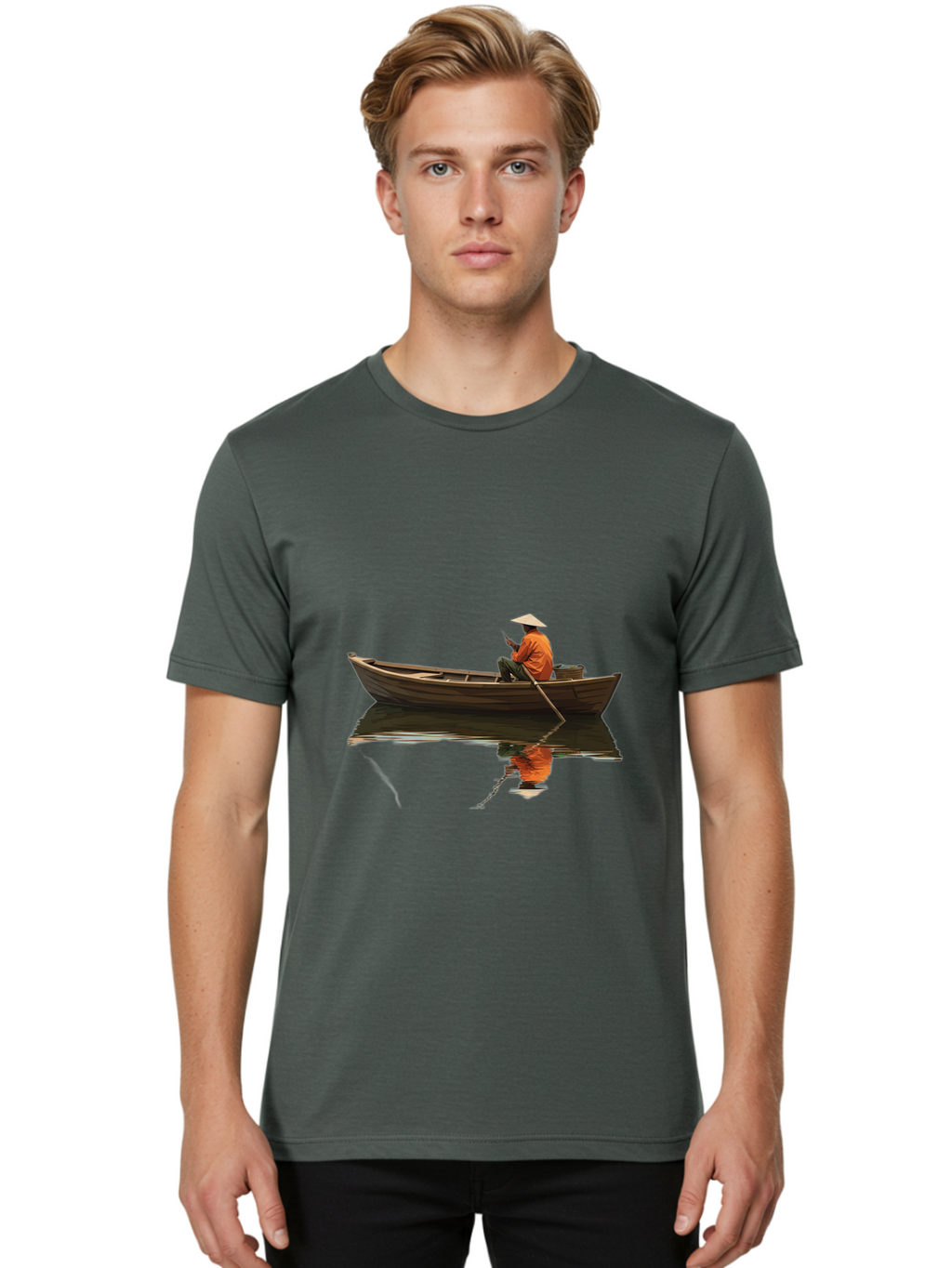 Man-In-Boat Men'S Graphic Tee, 100% Cotton, Comfortable Casual Summer Wear, Machine Washable, Vintage Camera, Old Camera, Antique Camera, Black Camera, Classic Photography, Photography Equipment, Nostalgic Device, Film Camera, Camera Art Bao626