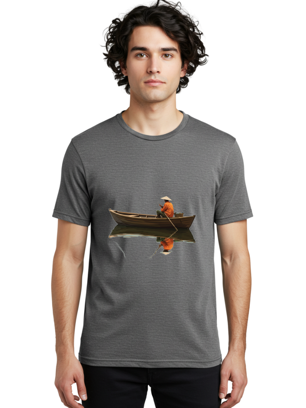 Man-In-Boat Men'S Graphic Tee, 100% Cotton, Comfortable Casual Summer Wear, Machine Washable, Vintage Camera, Old Camera, Antique Camera, Black Camera, Classic Photography, Photography Equipment, Nostalgic Device, Film Camera, Camera Art Bao626