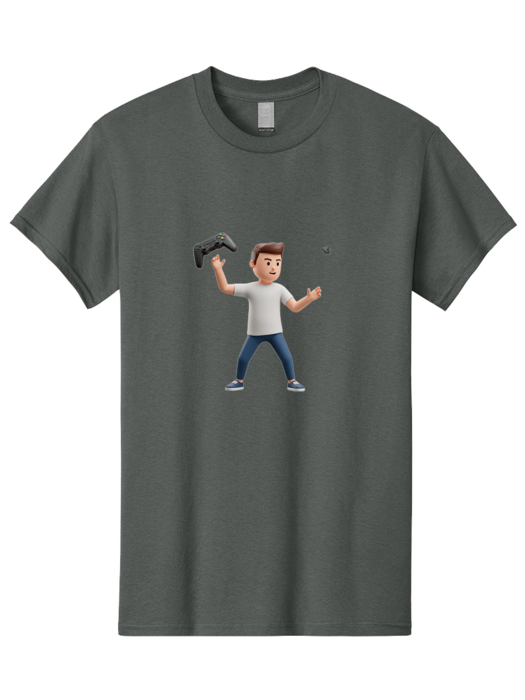 Man-Tossing-Gamepad Men'S Graphic Tee, 100% Cotton, Comfortable Casual Summer Wear, Machine Washable, Vintage Camera, Old Camera, Antique Camera, Black Camera, Classic Photography, Photography Equipment, Nostalgic Device, Film Camera, Bao629