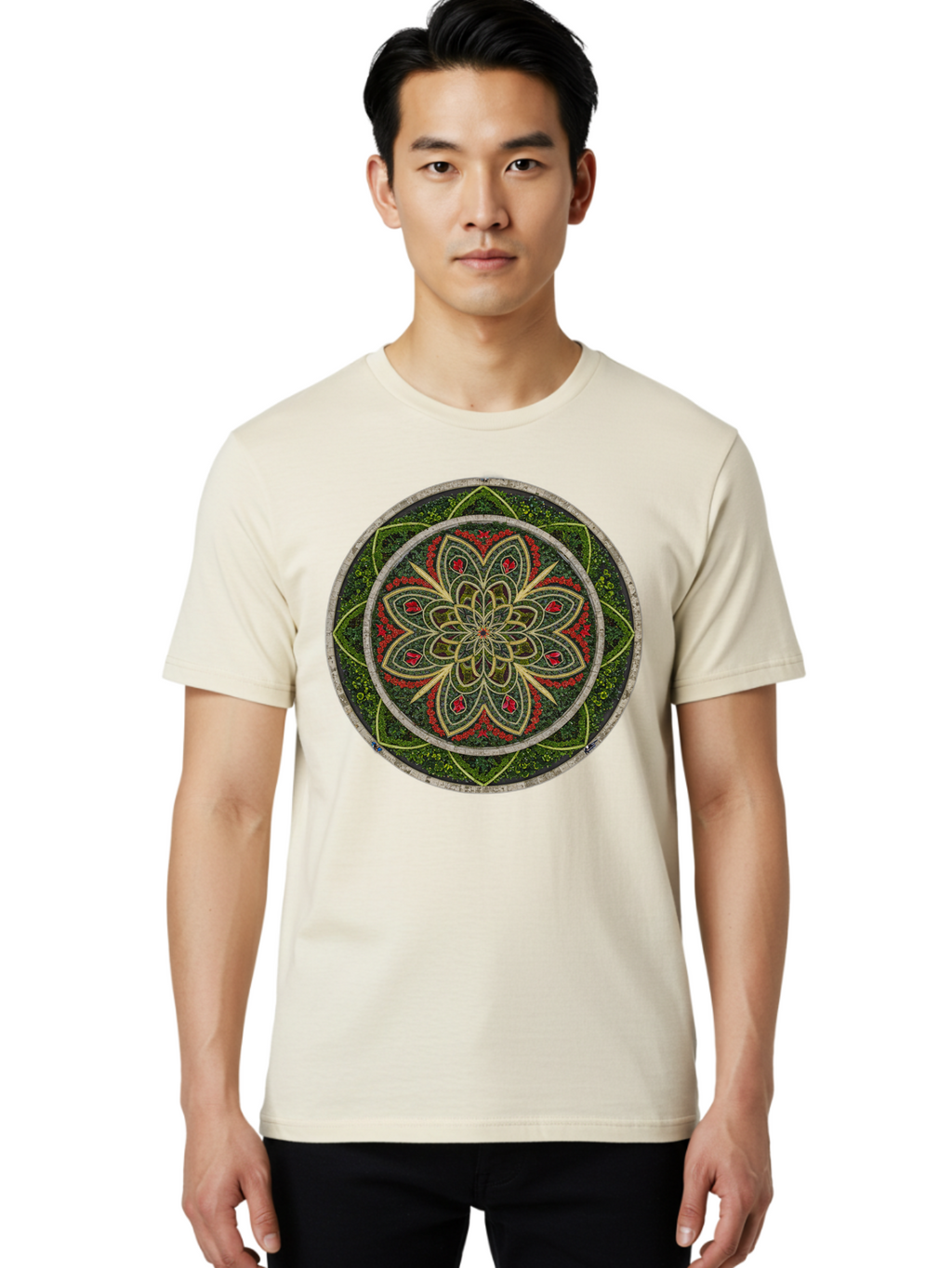 Mandala Men'S Graphic Tee, 100% Cotton, Comfortable Casual Summer Wear, Machine Washable, Vintage Camera, Old Camera, Antique Camera, Black Camera, Classic Photography, Photography Equipment, Nostalgic Device, Film Camera, Camera Art Bao631