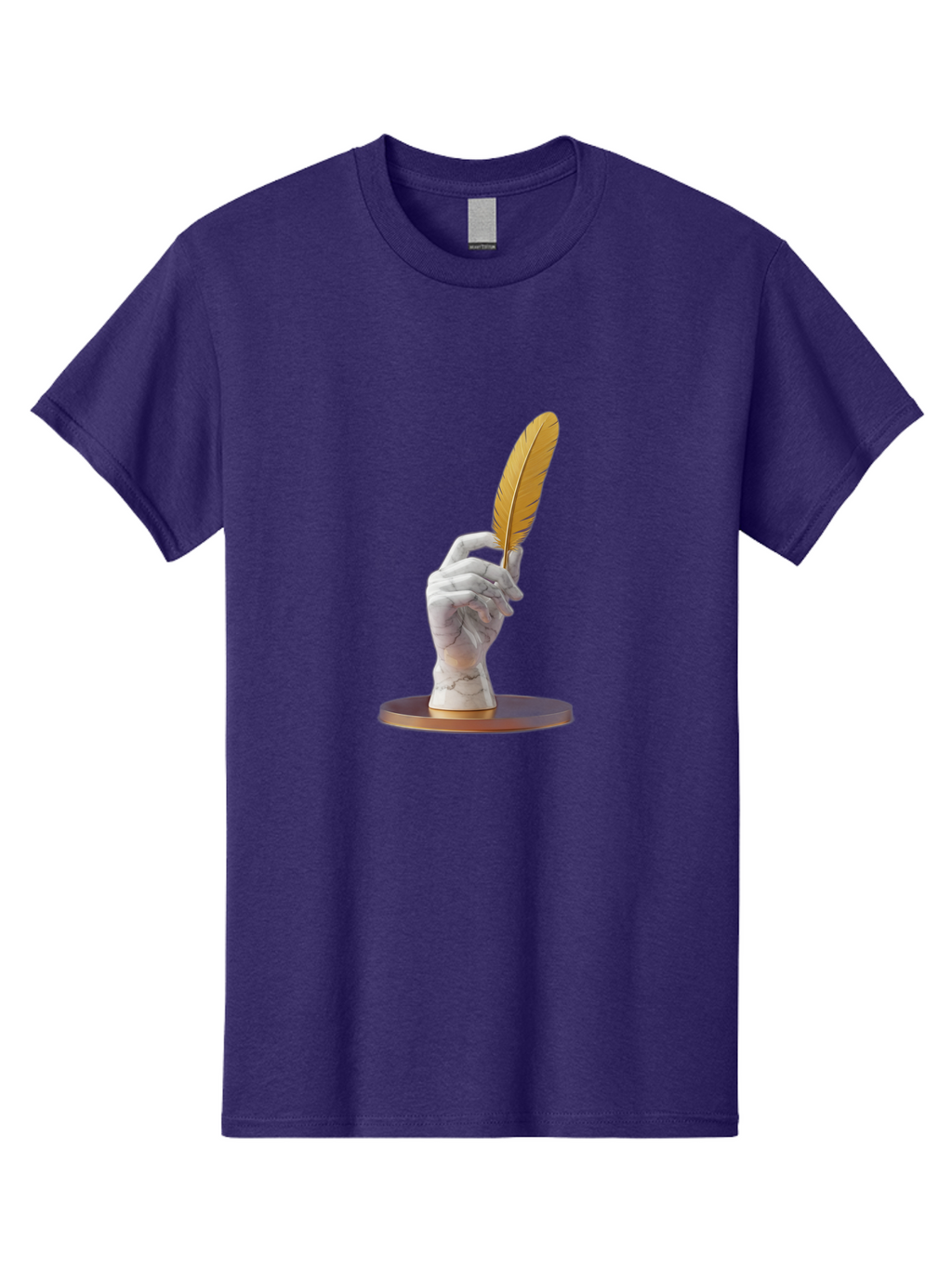 Marble-Hand-Holding-Feather Men'S Graphic Tee, 100% Cotton, Comfortable Casual Summer Wear, Machine Washable, Vintage Camera, Old Camera, Antique Camera, Black Camera, Classic Photography, Photography Equipment, Nostalgic Device, Film Camera, Bao633