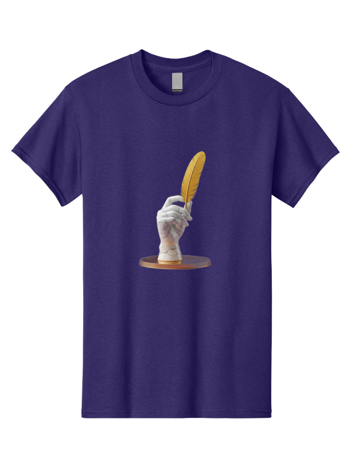 Marble-Hand-Holding-Feather Men'S Graphic Tee, 100% Cotton, Comfortable Casual Summer Wear, Machine Washable, Vintage Camera, Old Camera, Antique Camera, Black Camera, Classic Photography, Photography Equipment, Nostalgic Device, Film Camera, Bao633