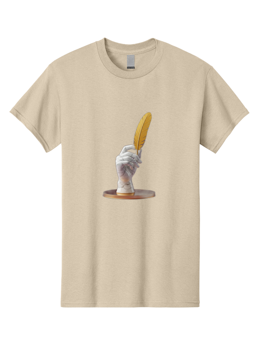 Marble-Hand-Holding-Feather Men'S Graphic Tee, 100% Cotton, Comfortable Casual Summer Wear, Machine Washable, Vintage Camera, Old Camera, Antique Camera, Black Camera, Classic Photography, Photography Equipment, Nostalgic Device, Film Camera, Bao633