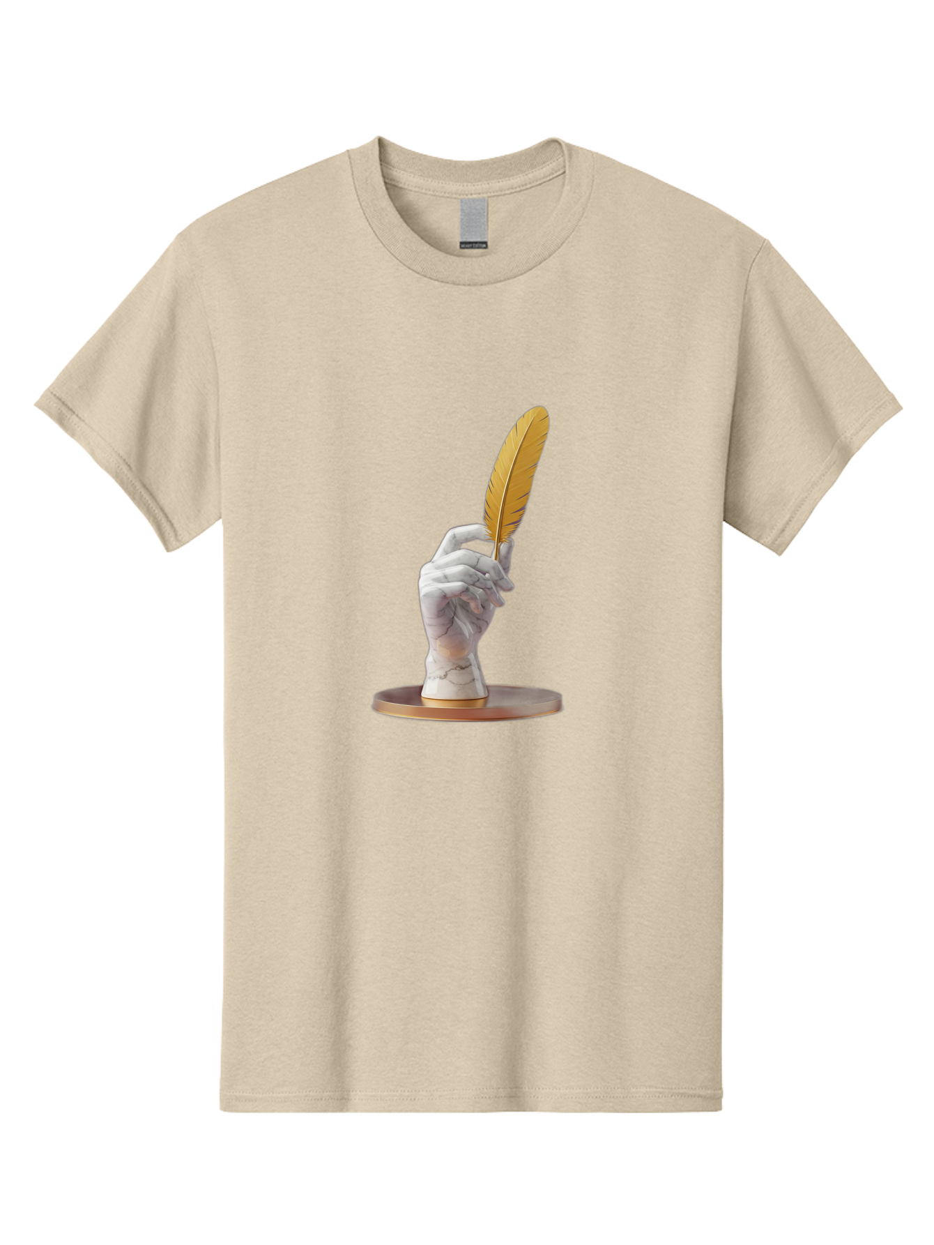 Marble-Hand-Holding-Feather Men'S Graphic Tee, 100% Cotton, Comfortable Casual Summer Wear, Machine Washable, Vintage Camera, Old Camera, Antique Camera, Black Camera, Classic Photography, Photography Equipment, Nostalgic Device, Film Camera, Bao633