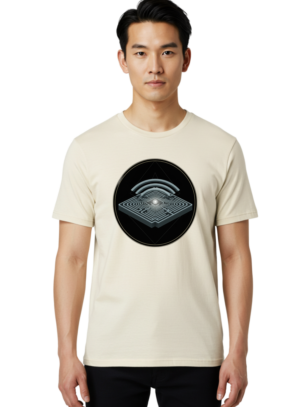 Maze-Icon Men'S Graphic Tee, 100% Cotton, Comfortable Casual Summer Wear, Machine Washable, Vintage Camera, Old Camera, Antique Camera, Black Camera, Classic Photography, Photography Equipment, Nostalgic Device, Film Camera, Camera Art Bao634