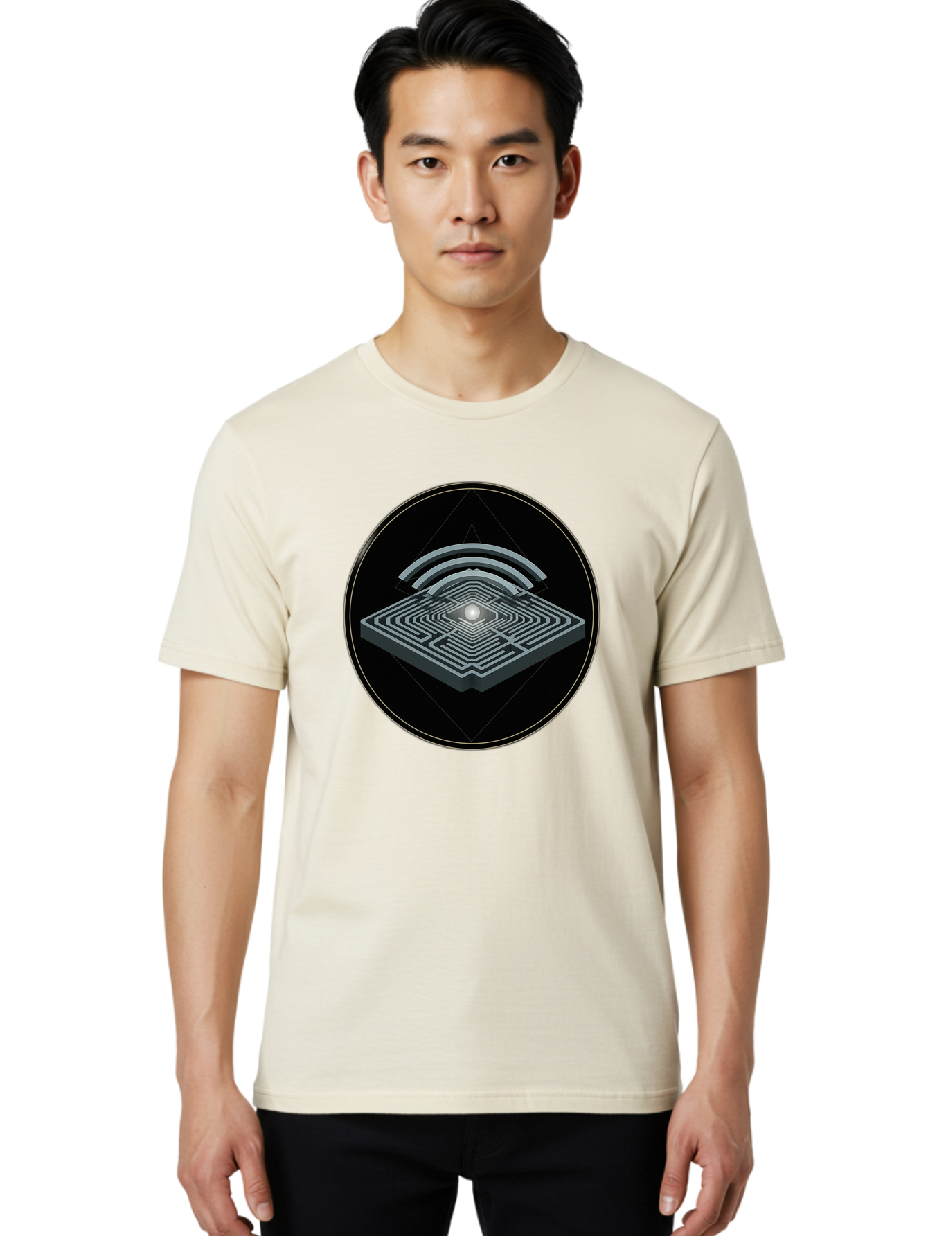 Maze-Icon Men'S Graphic Tee, 100% Cotton, Comfortable Casual Summer Wear, Machine Washable, Vintage Camera, Old Camera, Antique Camera, Black Camera, Classic Photography, Photography Equipment, Nostalgic Device, Film Camera, Camera Art Bao634
