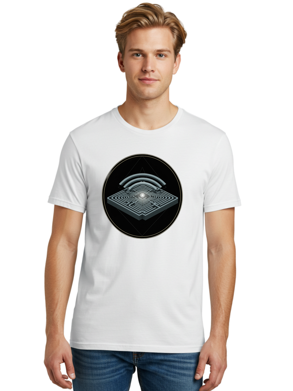 Maze-Icon Men'S Graphic Tee, 100% Cotton, Comfortable Casual Summer Wear, Machine Washable, Vintage Camera, Old Camera, Antique Camera, Black Camera, Classic Photography, Photography Equipment, Nostalgic Device, Film Camera, Camera Art Bao634