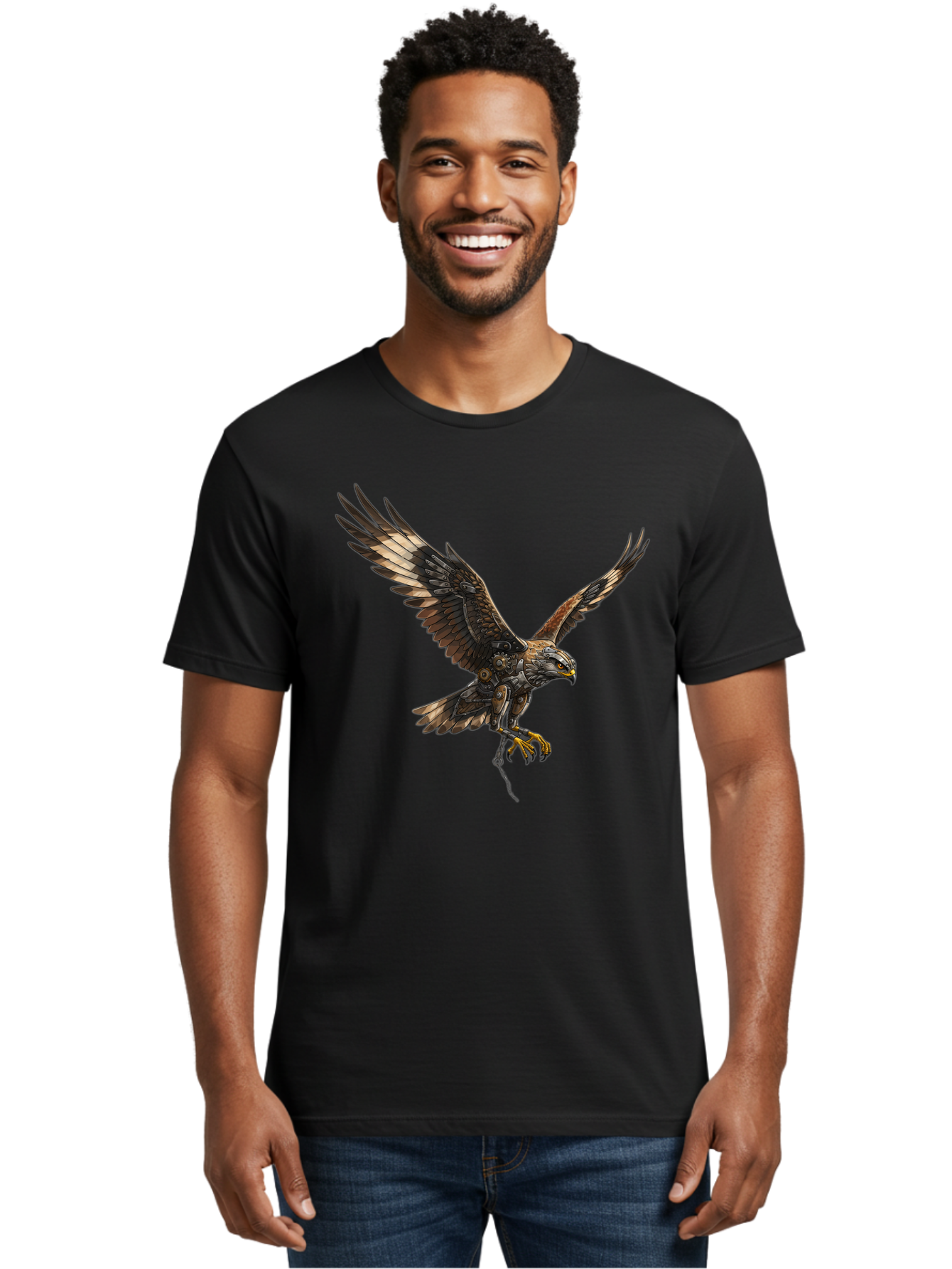 Mechanical-Falcon Men'S Graphic Tee, 100% Cotton, Comfortable Casual Summer Wear, Machine Washable, Vintage Camera, Old Camera, Antique Camera, Black Camera, Classic Photography, Photography Equipment, Nostalgic Device, Film Camera, Camera Art Bao635