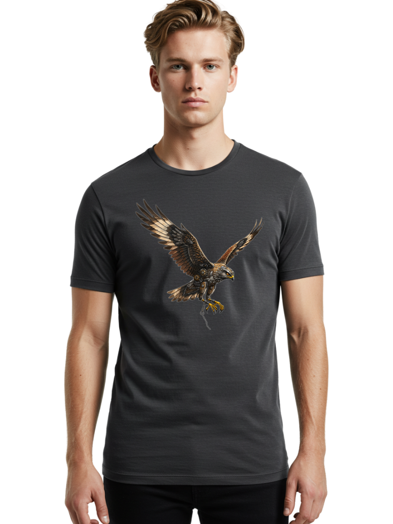 Mechanical-Falcon Men'S Graphic Tee, 100% Cotton, Comfortable Casual Summer Wear, Machine Washable, Vintage Camera, Old Camera, Antique Camera, Black Camera, Classic Photography, Photography Equipment, Nostalgic Device, Film Camera, Camera Art Bao635