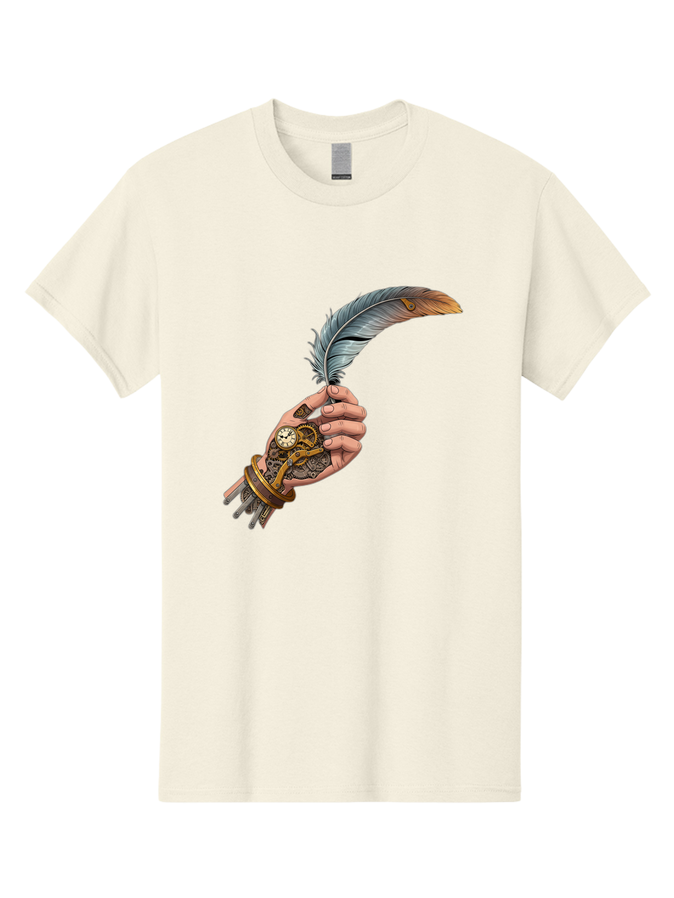 Mechanical-Hand-Feather-Quill Men'S Graphic Tee, 100% Cotton, Comfortable Casual Summer Wear, Machine Washable, Vintage Camera, Old Camera, Antique Camera, Black Camera, Classic Photography, Photography Equipment, Nostalgic Device, Bao636