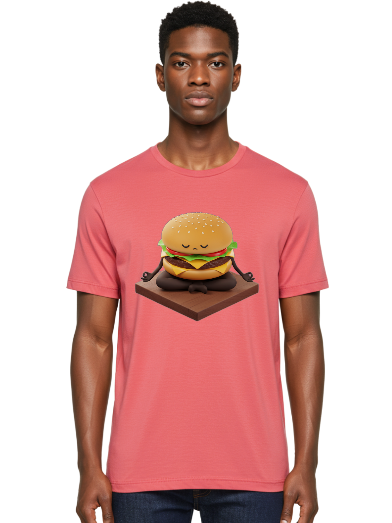 Meditating-Burger Men'S Graphic Tee, 100% Cotton, Comfortable Casual Summer Wear, Machine Washable, Vintage Camera, Old Camera, Antique Camera, Black Camera, Classic Photography, Photography Equipment, Nostalgic Device, Film Camera, Camera Art Bao638