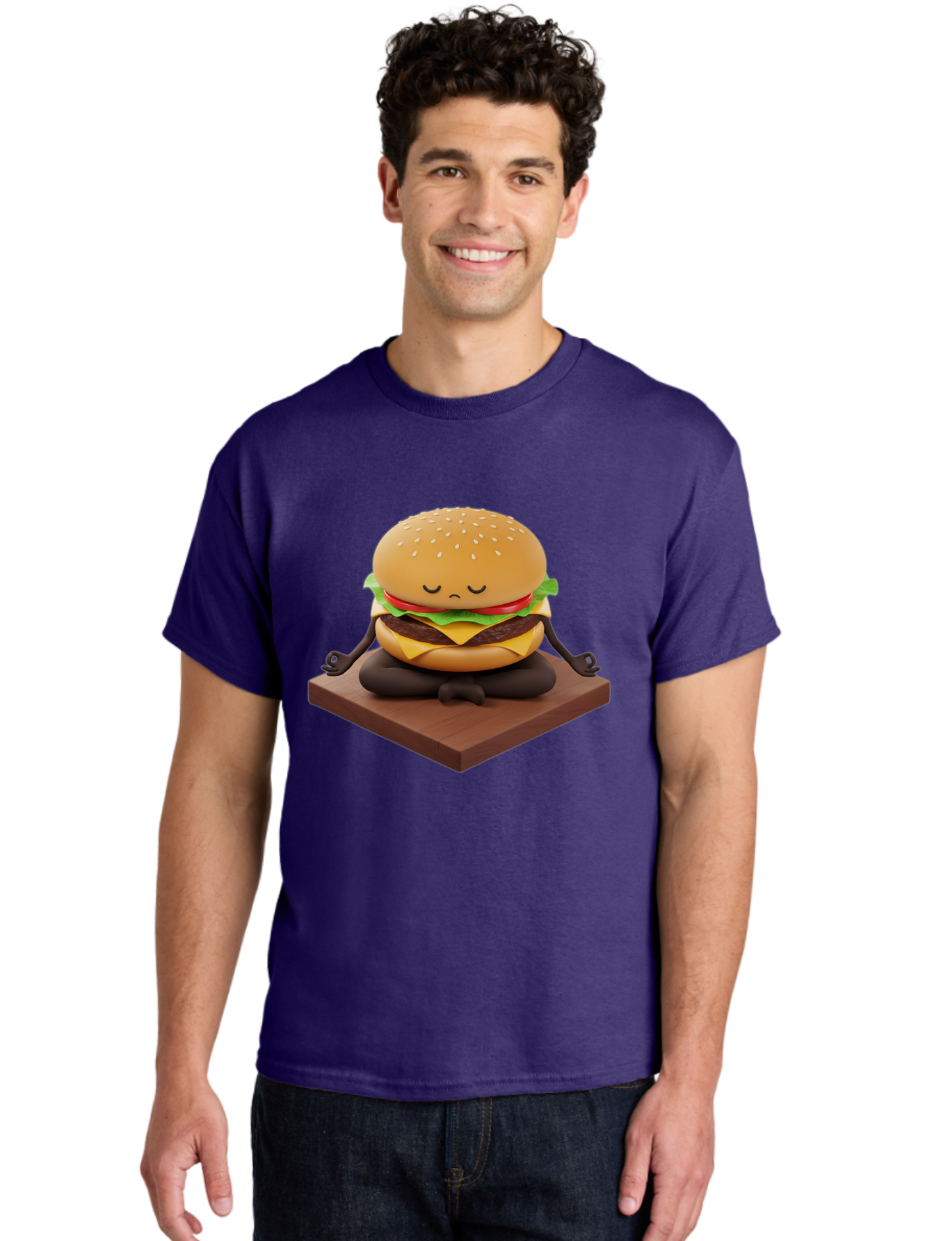 Meditating-Burger Men'S Graphic Tee, 100% Cotton, Comfortable Casual Summer Wear, Machine Washable, Vintage Camera, Old Camera, Antique Camera, Black Camera, Classic Photography, Photography Equipment, Nostalgic Device, Film Camera, Camera Art Bao638