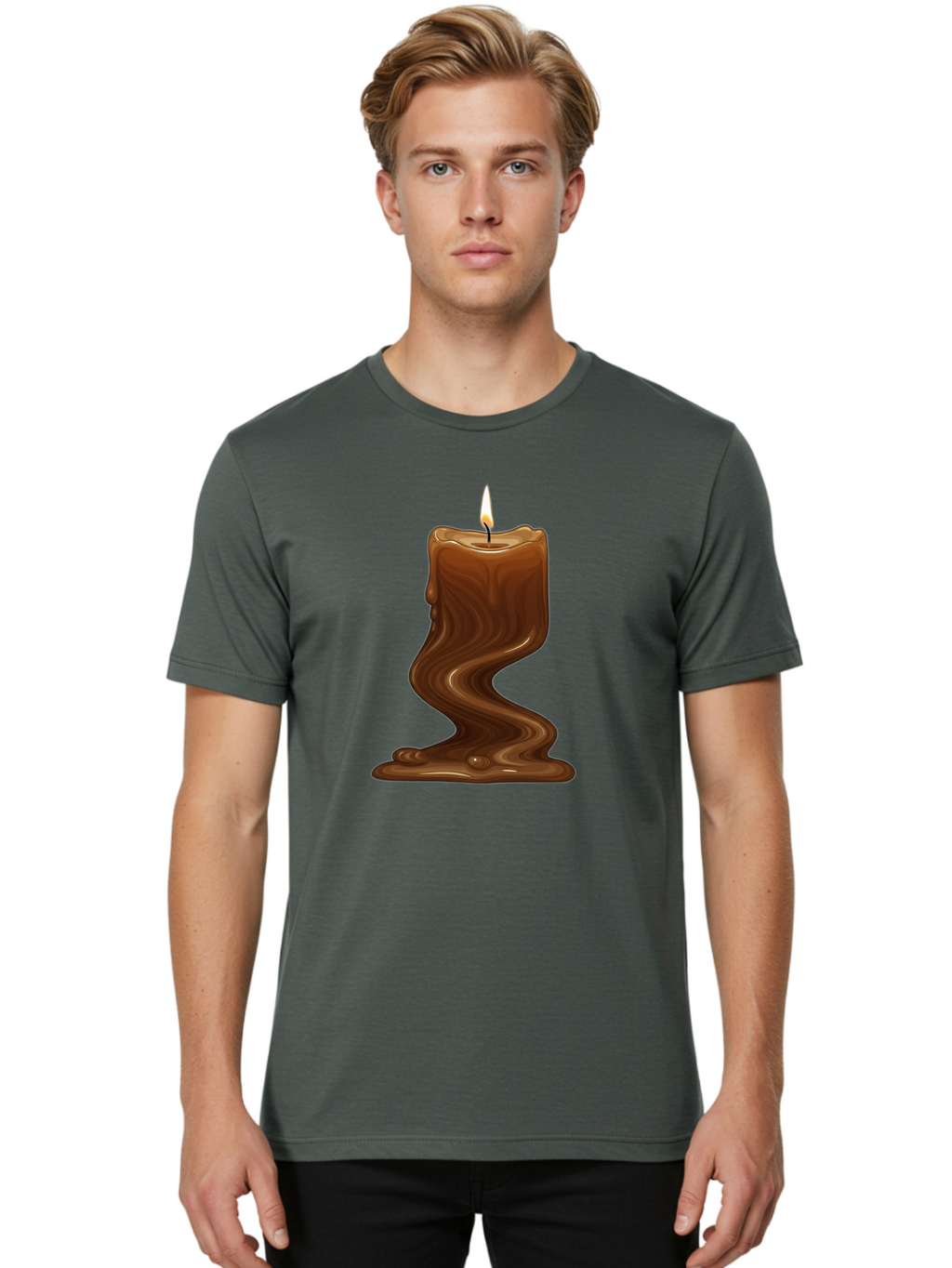 Melting-Candle-1 Men'S Graphic Tee, 100% Cotton, Comfortable Casual Summer Wear, Machine Washable, Vintage Camera, Old Camera, Antique Camera, Black Camera, Classic Photography, Photography Equipment, Nostalgic Device, Film Camera, Camera Art Bao641