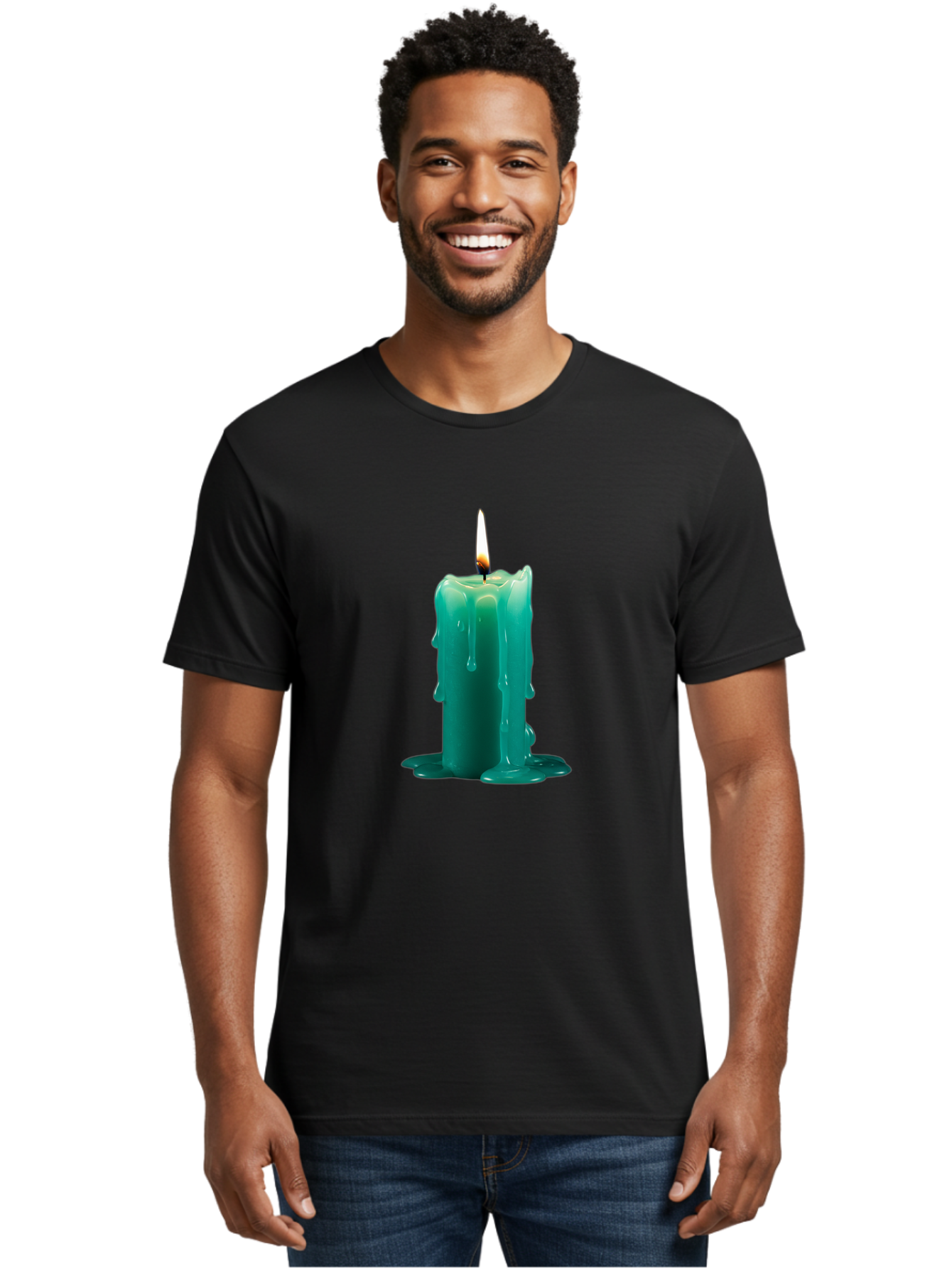 Melting-Candle-2 Men'S Graphic Tee, 100% Cotton, Comfortable Casual Summer Wear, Machine Washable, Vintage Camera, Old Camera, Antique Camera, Black Camera, Classic Photography, Photography Equipment, Nostalgic Device, Film Camera, Camera Art Bao642