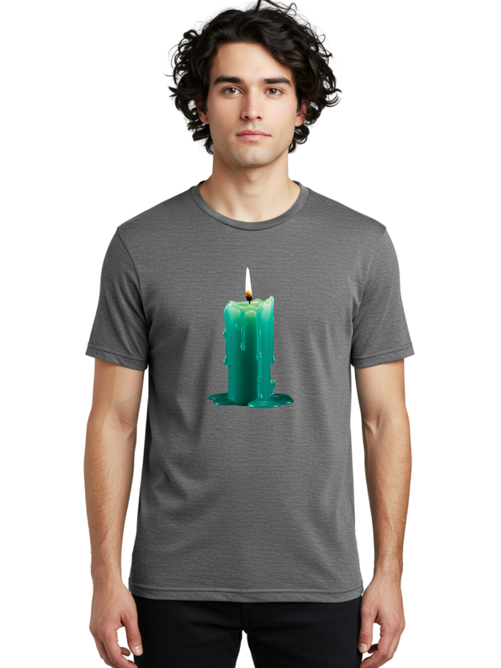 Melting-Candle-2 Men'S Graphic Tee, 100% Cotton, Comfortable Casual Summer Wear, Machine Washable, Vintage Camera, Old Camera, Antique Camera, Black Camera, Classic Photography, Photography Equipment, Nostalgic Device, Film Camera, Camera Art Bao642