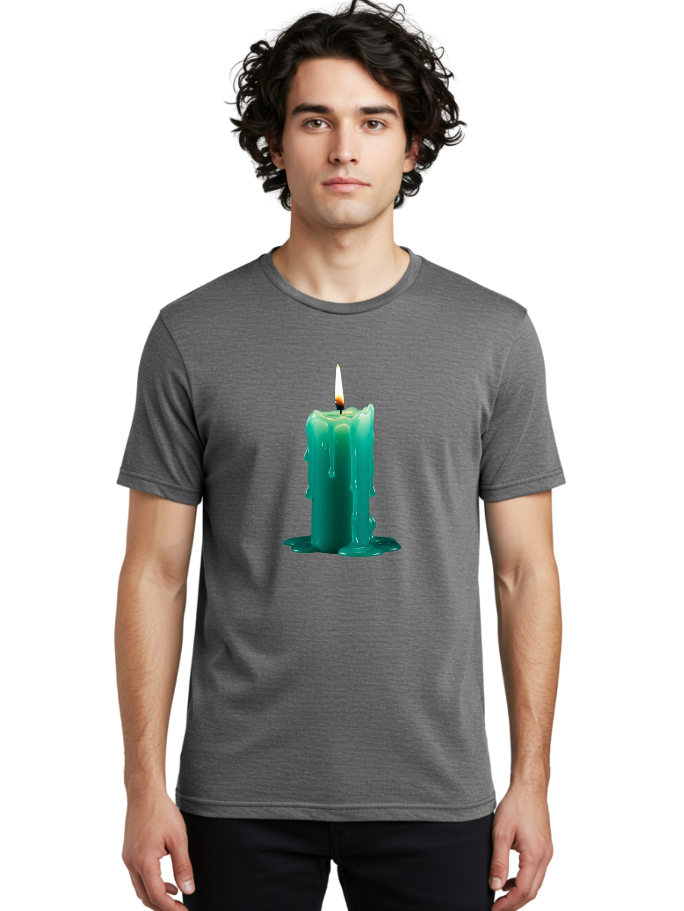 Melting-Candle-2 Men'S Graphic Tee, 100% Cotton, Comfortable Casual Summer Wear, Machine Washable, Vintage Camera, Old Camera, Antique Camera, Black Camera, Classic Photography, Photography Equipment, Nostalgic Device, Film Camera, Camera Art Bao642