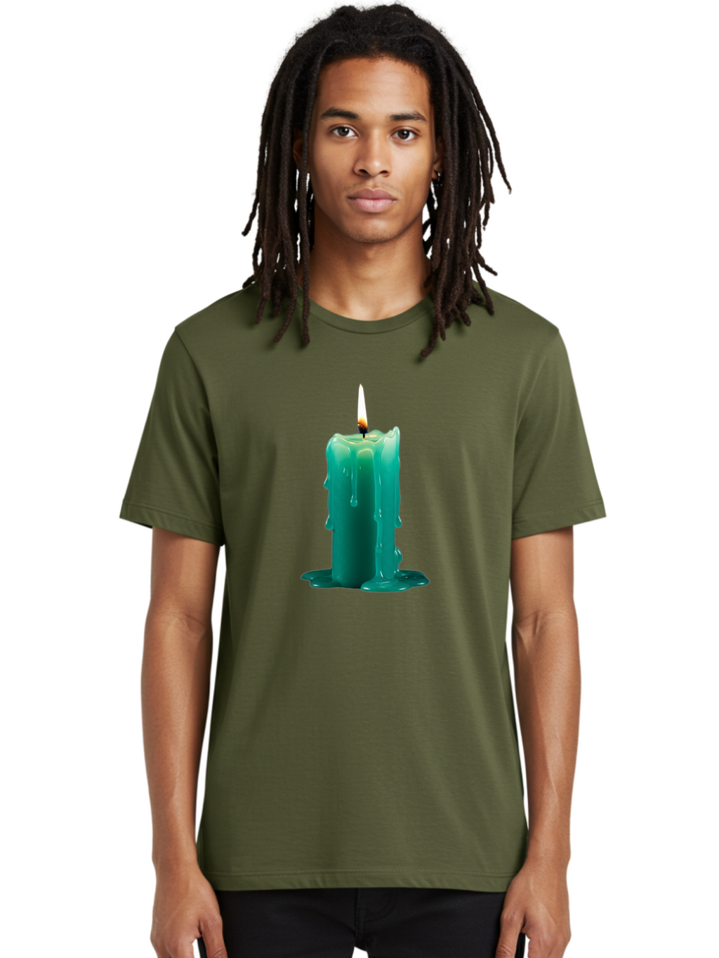 Melting-Candle-2 Men'S Graphic Tee, 100% Cotton, Comfortable Casual Summer Wear, Machine Washable, Vintage Camera, Old Camera, Antique Camera, Black Camera, Classic Photography, Photography Equipment, Nostalgic Device, Film Camera, Camera Art Bao642