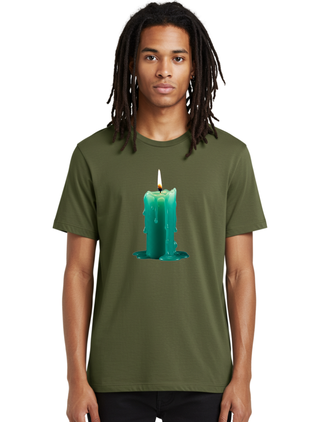 Melting-Candle-2 Men'S Graphic Tee, 100% Cotton, Comfortable Casual Summer Wear, Machine Washable, Vintage Camera, Old Camera, Antique Camera, Black Camera, Classic Photography, Photography Equipment, Nostalgic Device, Film Camera, Camera Art Bao642