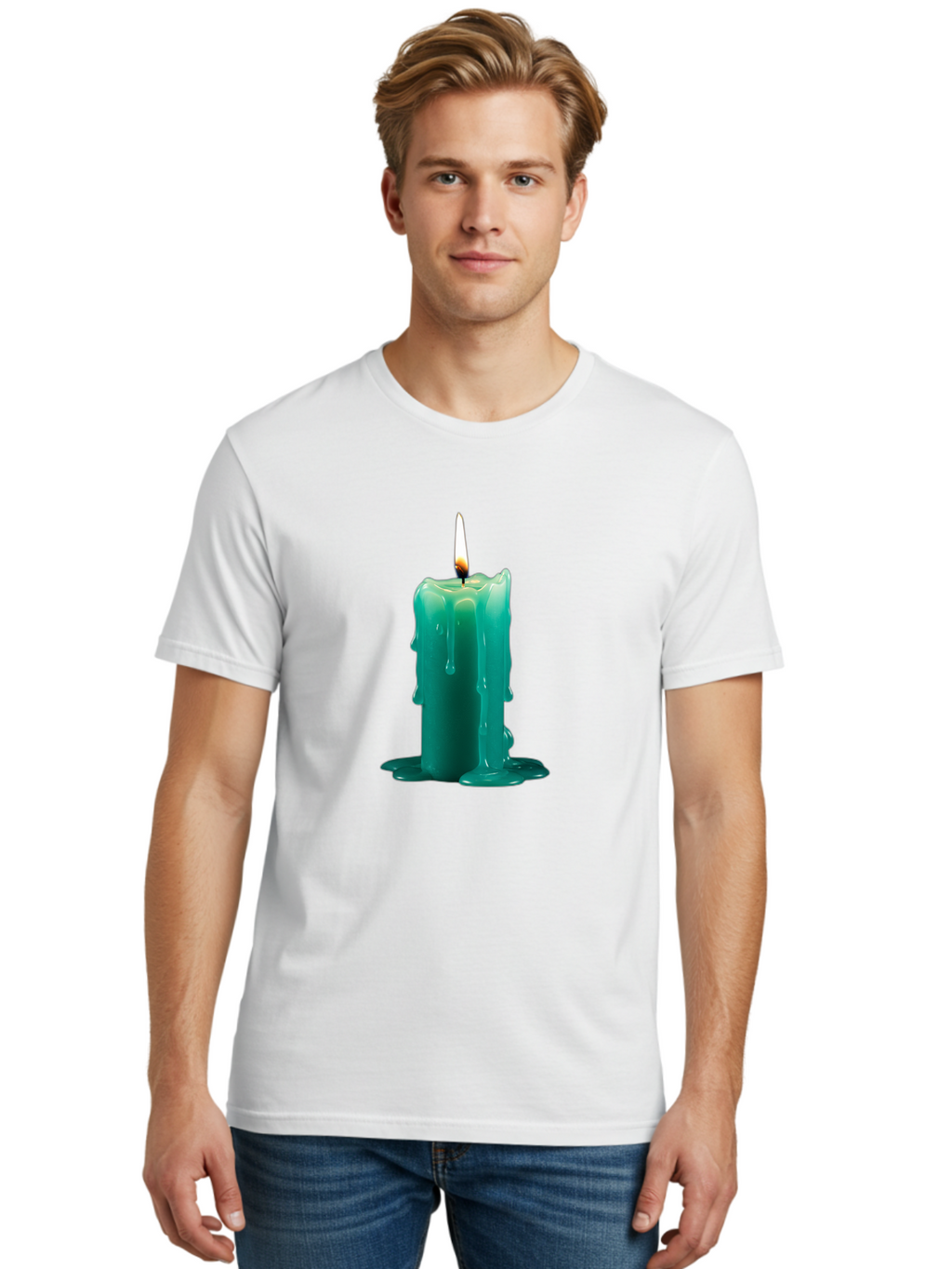 Melting-Candle-2 Men'S Graphic Tee, 100% Cotton, Comfortable Casual Summer Wear, Machine Washable, Vintage Camera, Old Camera, Antique Camera, Black Camera, Classic Photography, Photography Equipment, Nostalgic Device, Film Camera, Camera Art Bao642