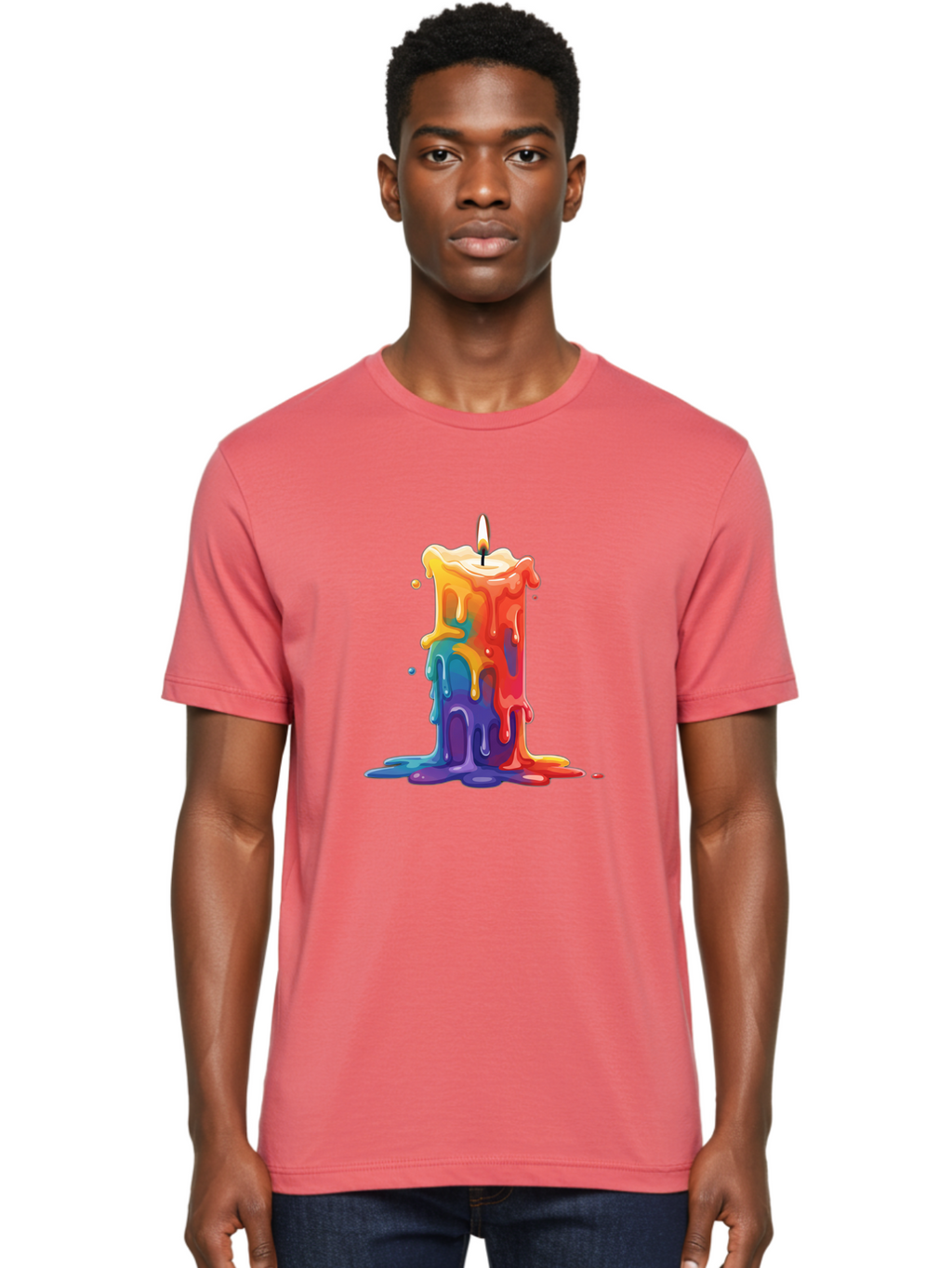 Melting-Candle-3 Men'S Graphic Tee, 100% Cotton, Comfortable Casual Summer Wear, Machine Washable, Vintage Camera, Old Camera, Antique Camera, Black Camera, Classic Photography, Photography Equipment, Nostalgic Device, Film Camera, Camera Art Bao643