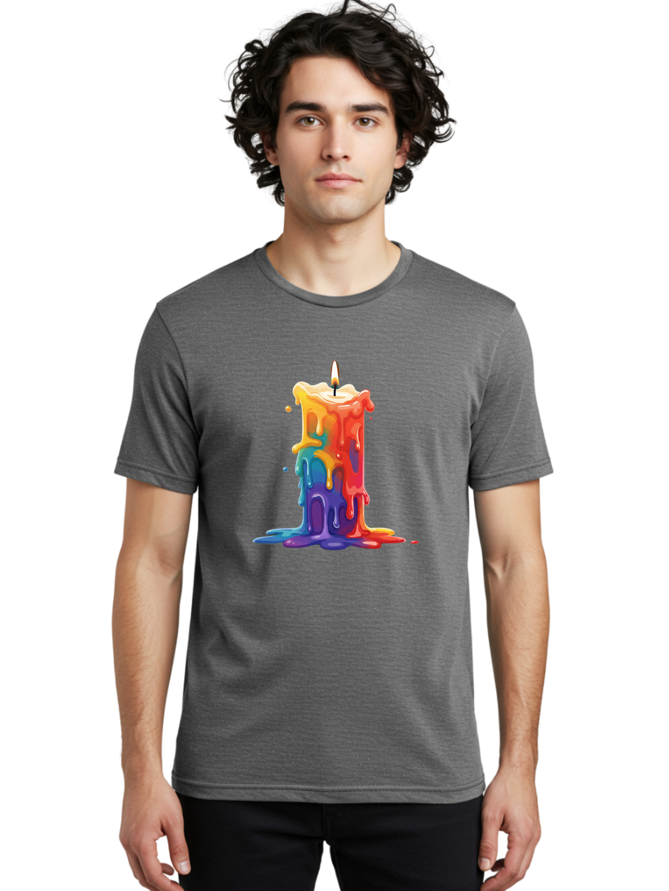 Melting-Candle-3 Men'S Graphic Tee, 100% Cotton, Comfortable Casual Summer Wear, Machine Washable, Vintage Camera, Old Camera, Antique Camera, Black Camera, Classic Photography, Photography Equipment, Nostalgic Device, Film Camera, Camera Art Bao643