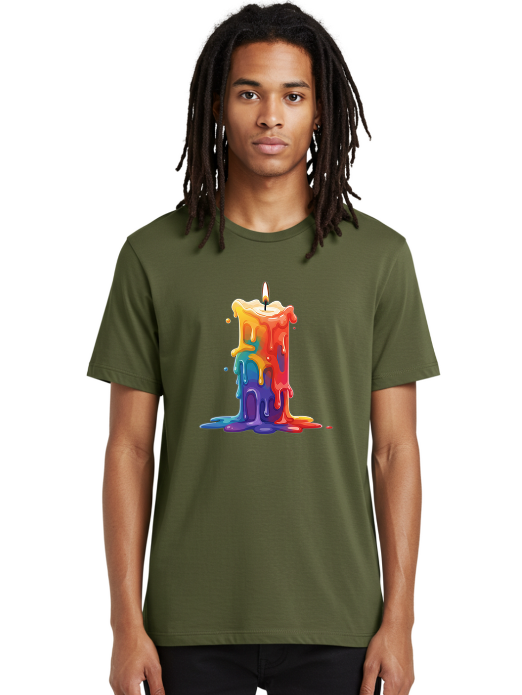 Melting-Candle-3 Men'S Graphic Tee, 100% Cotton, Comfortable Casual Summer Wear, Machine Washable, Vintage Camera, Old Camera, Antique Camera, Black Camera, Classic Photography, Photography Equipment, Nostalgic Device, Film Camera, Camera Art Bao643