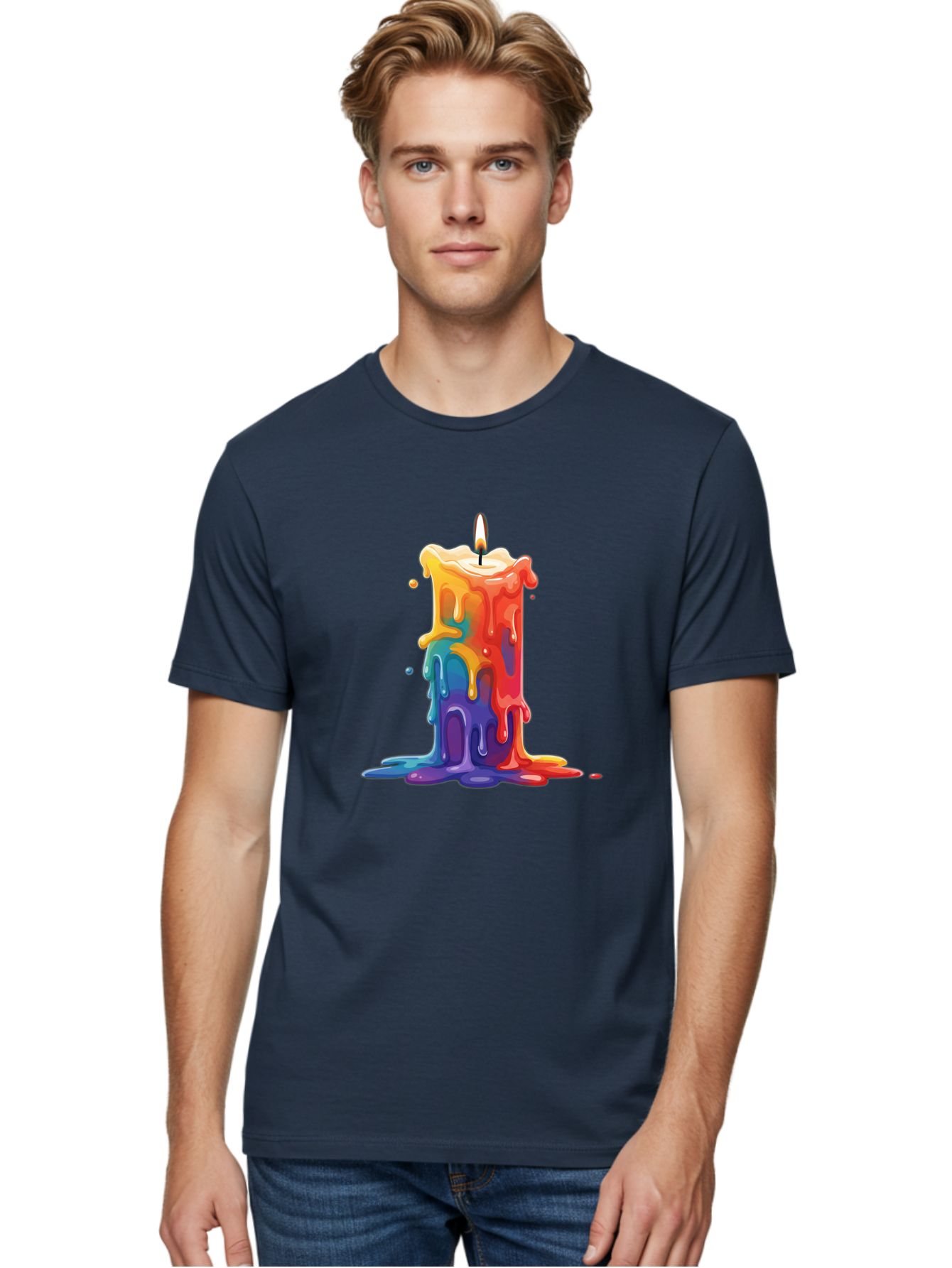 Melting-Candle-3 Men'S Graphic Tee, 100% Cotton, Comfortable Casual Summer Wear, Machine Washable, Vintage Camera, Old Camera, Antique Camera, Black Camera, Classic Photography, Photography Equipment, Nostalgic Device, Film Camera, Camera Art Bao643