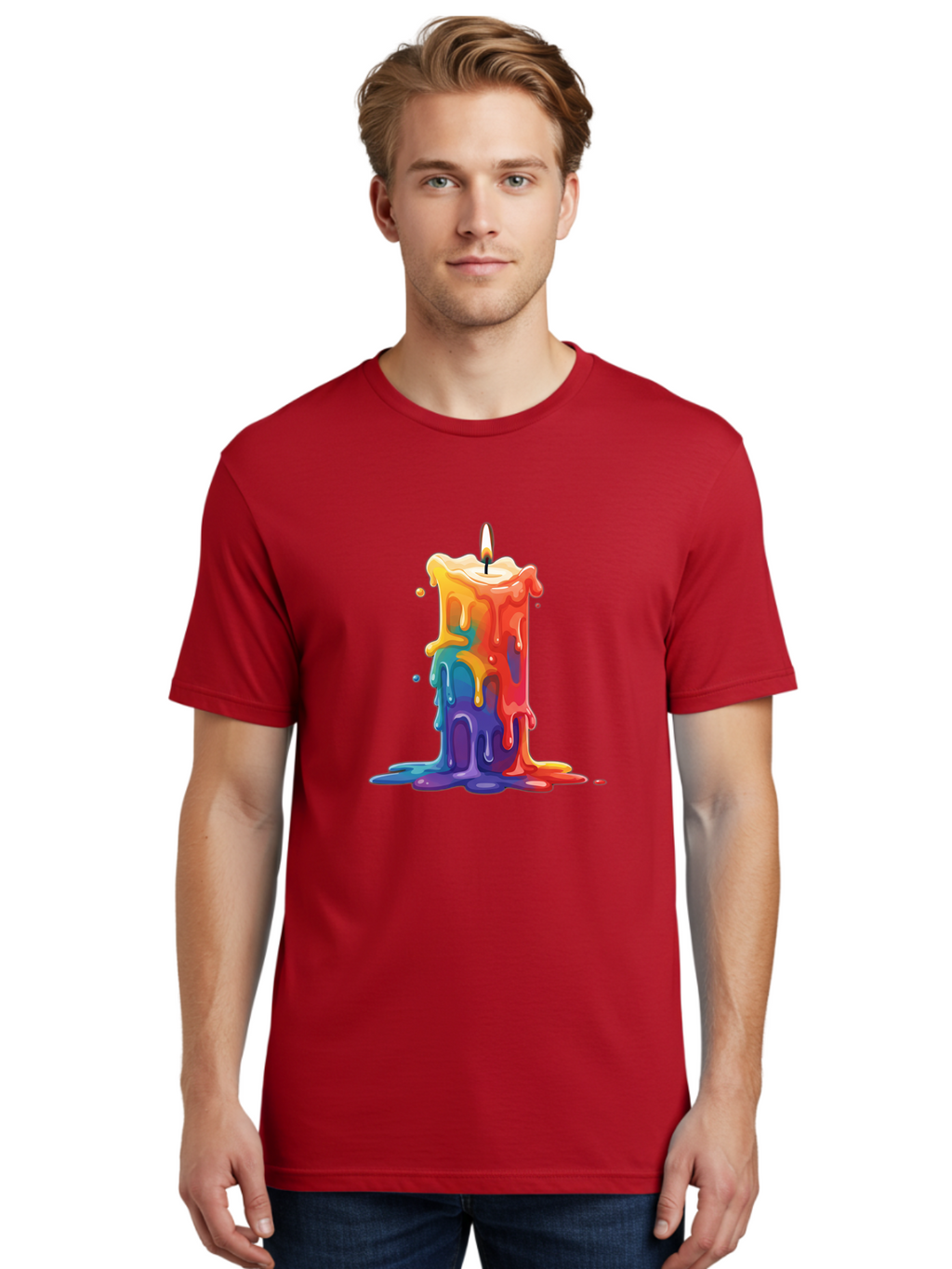 Melting-Candle-3 Men'S Graphic Tee, 100% Cotton, Comfortable Casual Summer Wear, Machine Washable, Vintage Camera, Old Camera, Antique Camera, Black Camera, Classic Photography, Photography Equipment, Nostalgic Device, Film Camera, Camera Art Bao643