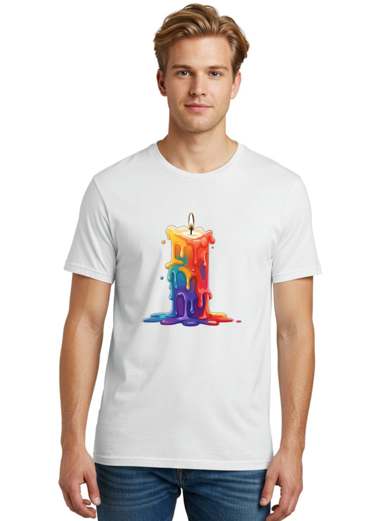 Melting-Candle-3 Men'S Graphic Tee, 100% Cotton, Comfortable Casual Summer Wear, Machine Washable, Vintage Camera, Old Camera, Antique Camera, Black Camera, Classic Photography, Photography Equipment, Nostalgic Device, Film Camera, Camera Art Bao643