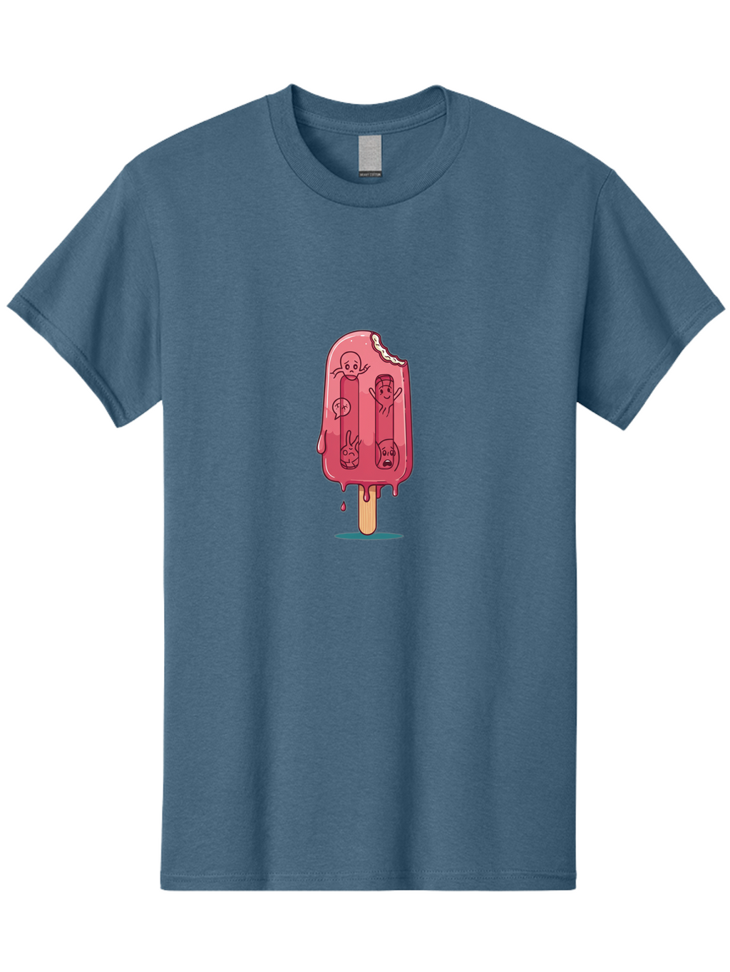 Melting-Strawberry-Popsicle Men'S Graphic Tee, 100% Cotton, Comfortable Casual Summer Wear, Machine Washable, Vintage Camera, Old Camera, Antique Camera, Black Camera, Classic Photography, Photography Equipment, Nostalgic Device, Film Camera, Bao645