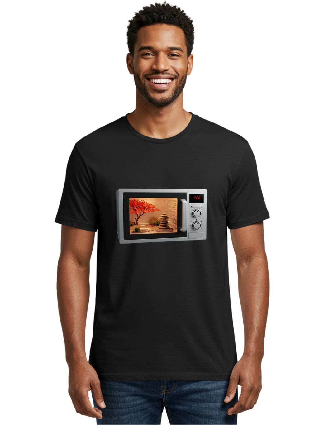 Microwave-Zen Men'S Graphic Tee, 100% Cotton, Comfortable Casual Summer Wear, Machine Washable, Vintage Camera, Old Camera, Antique Camera, Black Camera, Classic Photography, Photography Equipment, Nostalgic Device, Film Camera, Camera Art Bao654