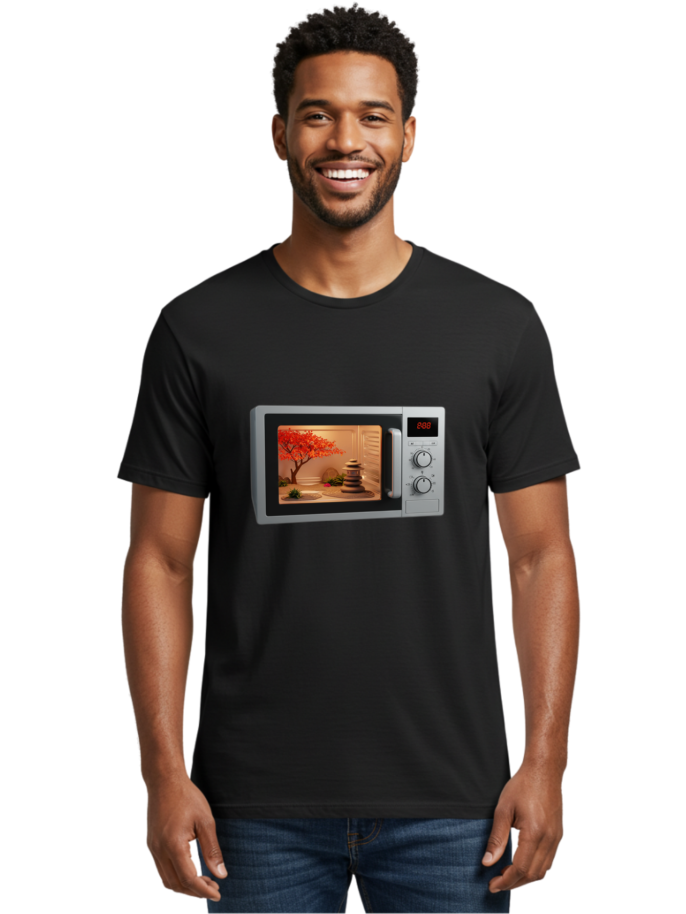 Microwave-Zen Men'S Graphic Tee, 100% Cotton, Comfortable Casual Summer Wear, Machine Washable, Vintage Camera, Old Camera, Antique Camera, Black Camera, Classic Photography, Photography Equipment, Nostalgic Device, Film Camera, Camera Art Bao654