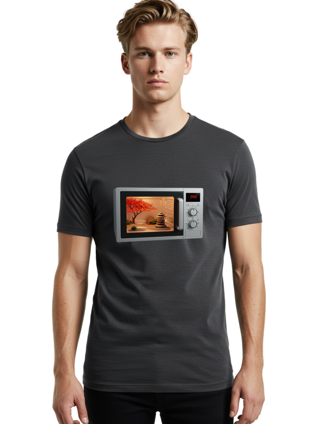 Microwave-Zen Men'S Graphic Tee, 100% Cotton, Comfortable Casual Summer Wear, Machine Washable, Vintage Camera, Old Camera, Antique Camera, Black Camera, Classic Photography, Photography Equipment, Nostalgic Device, Film Camera, Camera Art Bao654