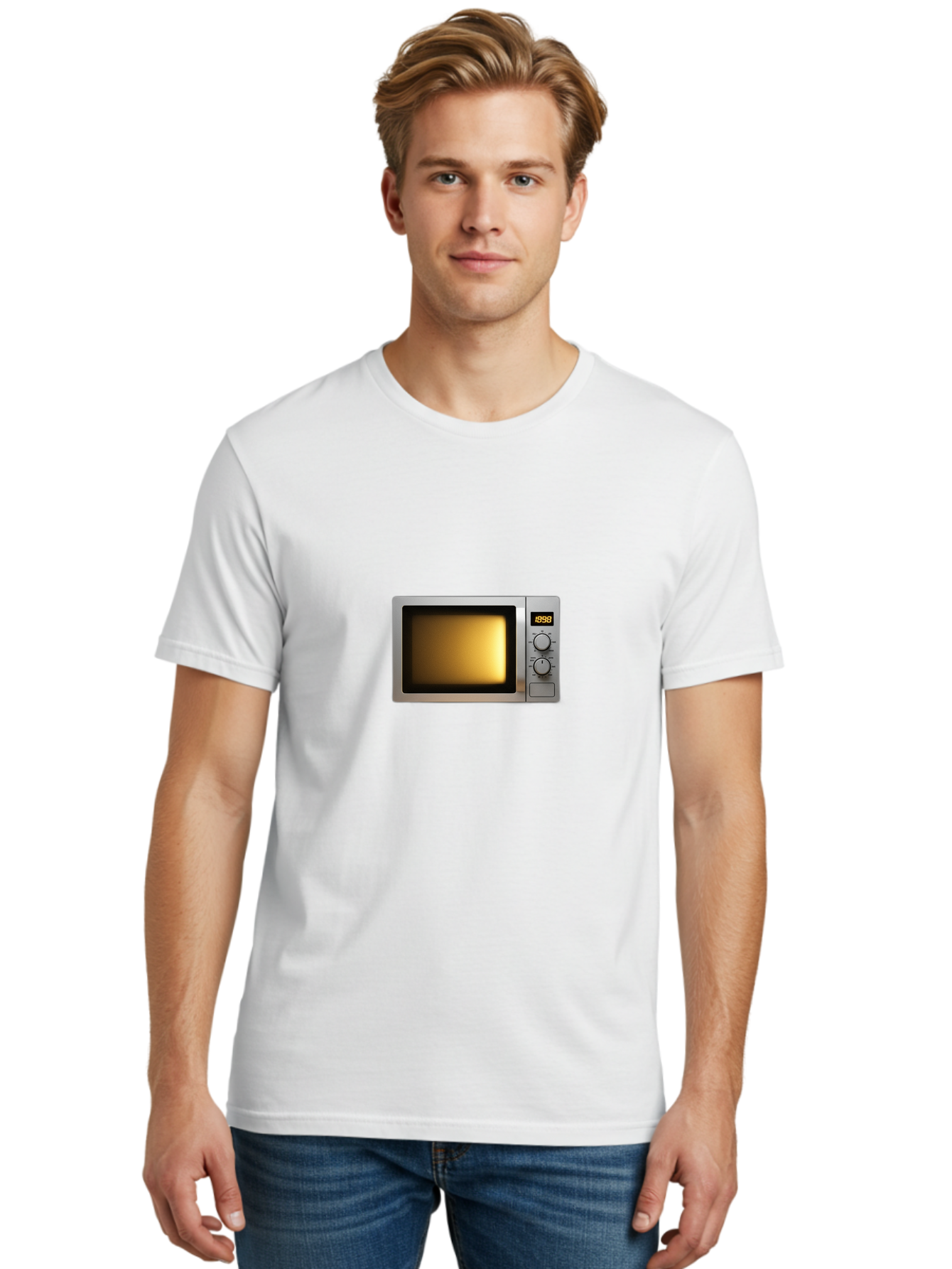Microwave Men'S Graphic Tee, 100% Cotton, Comfortable Casual Summer Wear, Machine Washable, Vintage Camera, Old Camera, Antique Camera, Black Camera, Classic Photography, Photography Equipment, Nostalgic Device, Film Camera, Camera Art Bao655