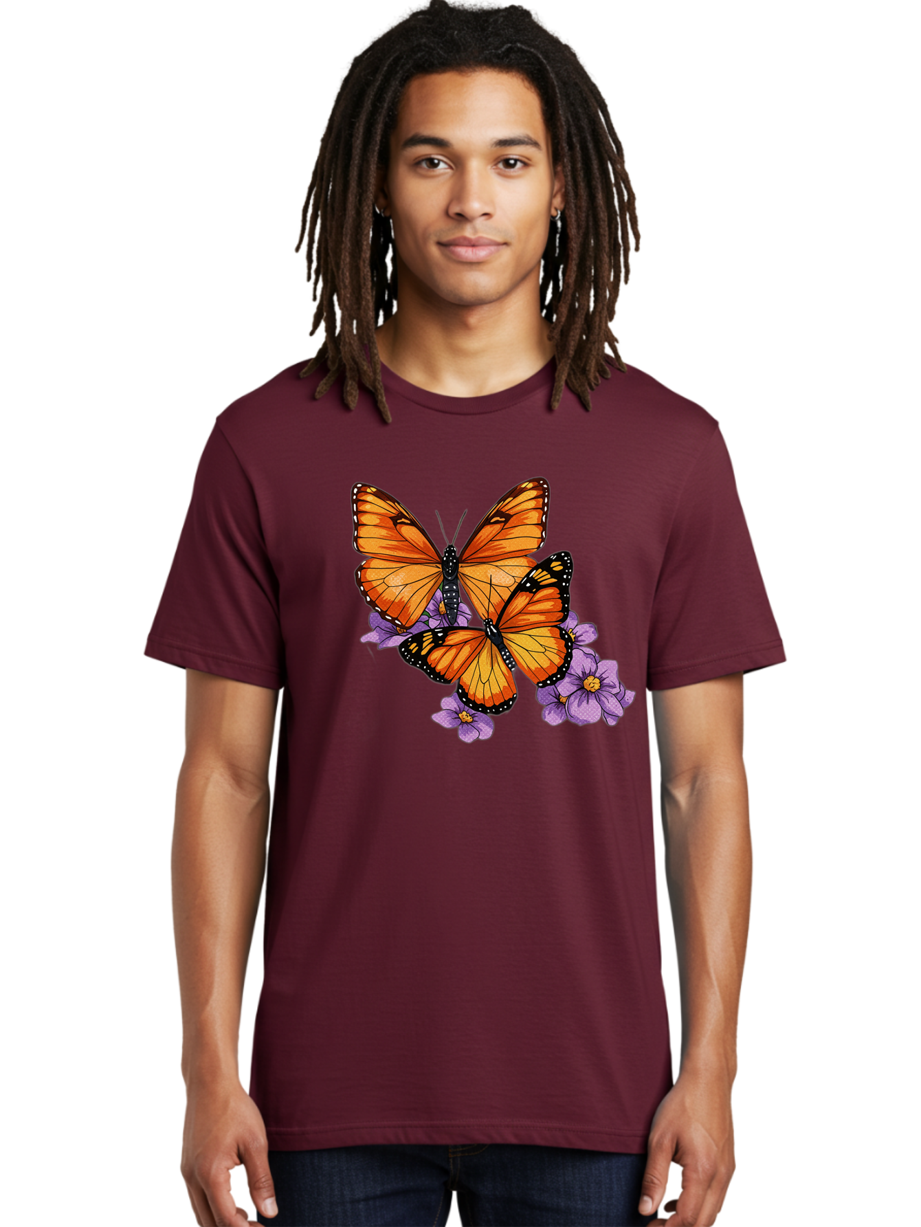 Monarch-Butterflies Men'S Graphic Tee, 100% Cotton, Comfortable Casual Summer Wear, Machine Washable, Vintage Camera, Old Camera, Antique Camera, Black Camera, Classic Photography, Photography Equipment, Nostalgic Device, Film Camera, Bao660